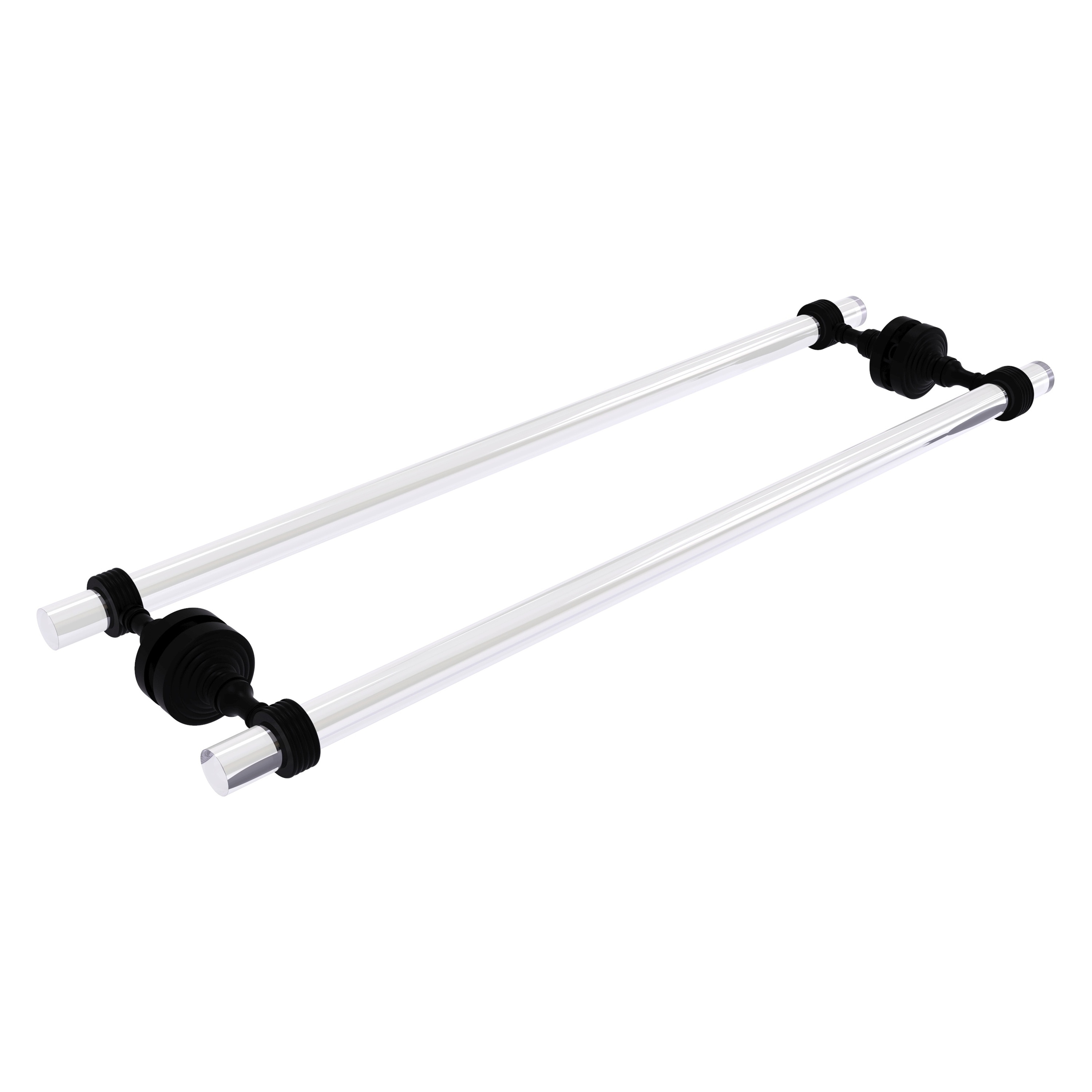 Allied Brass PG-41G-BB-24-BKM Pacific Grove 24-in double Matte Black Wall mount Double Towel Bar