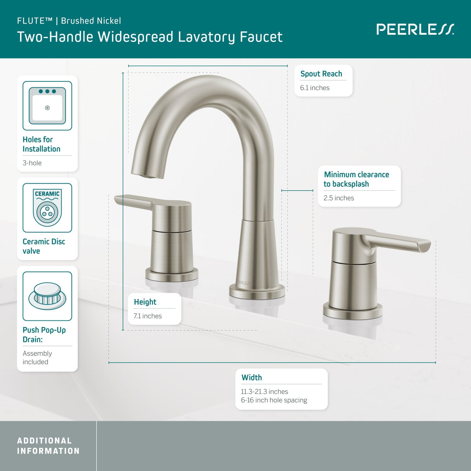 Peerless P3512LF-BN Lavatory-Faucets - View #3
