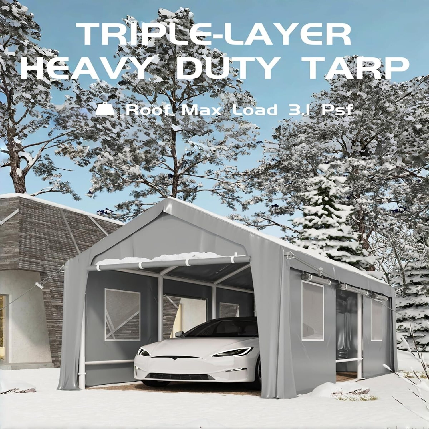 Garvee LSHQQPAU-0KKYIWEA Carport-Covers - View #5