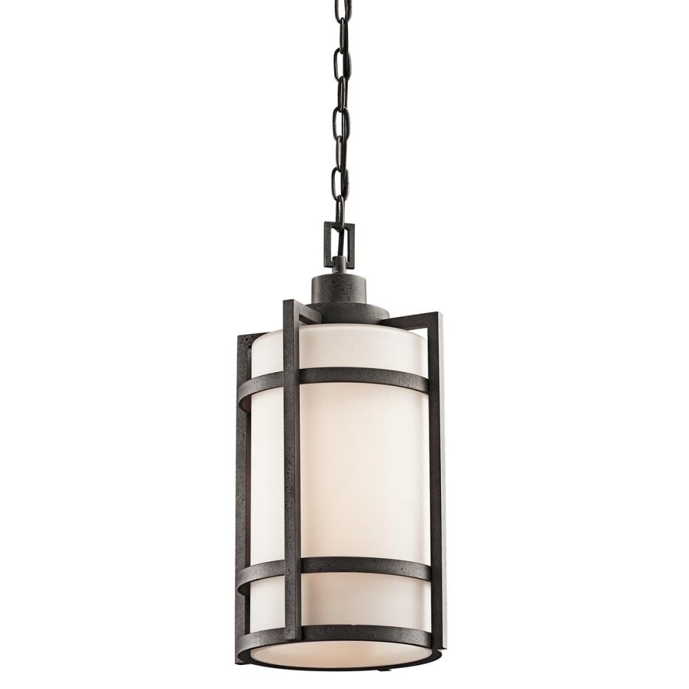 Kichler Camden Anvil Iron Modern/Contemporary Opal Glass Cylinder Pendant Light