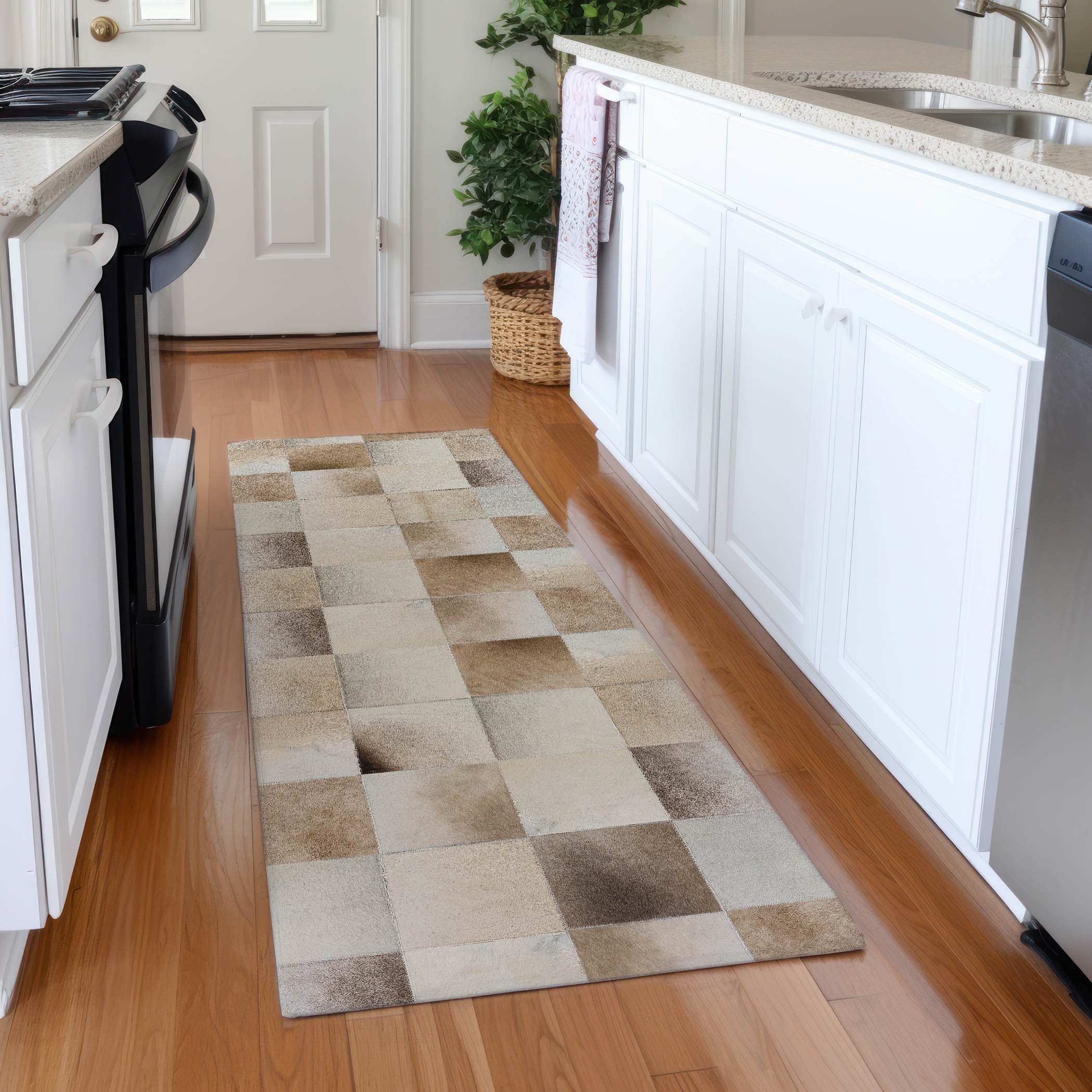 Addison Rugs AMF105TA2X8 Mayfield AMF105TA 2 x 7 (ft) Loomed Polyester Taupe Rectangular Indoor Abstract Machine washable Runner rug