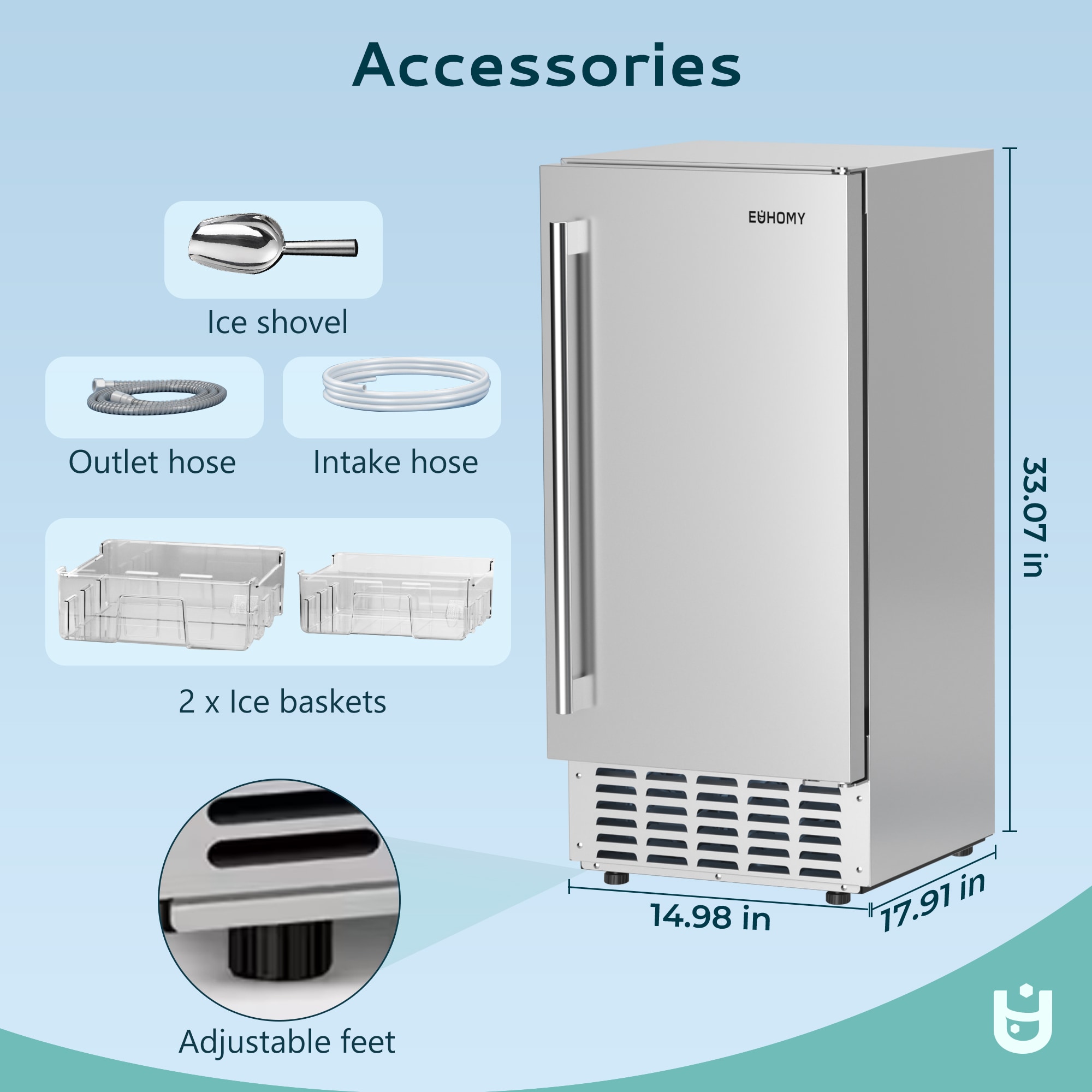 Euhomy CIM007-66SI-E-LS-SC Ice-Makers - View #9