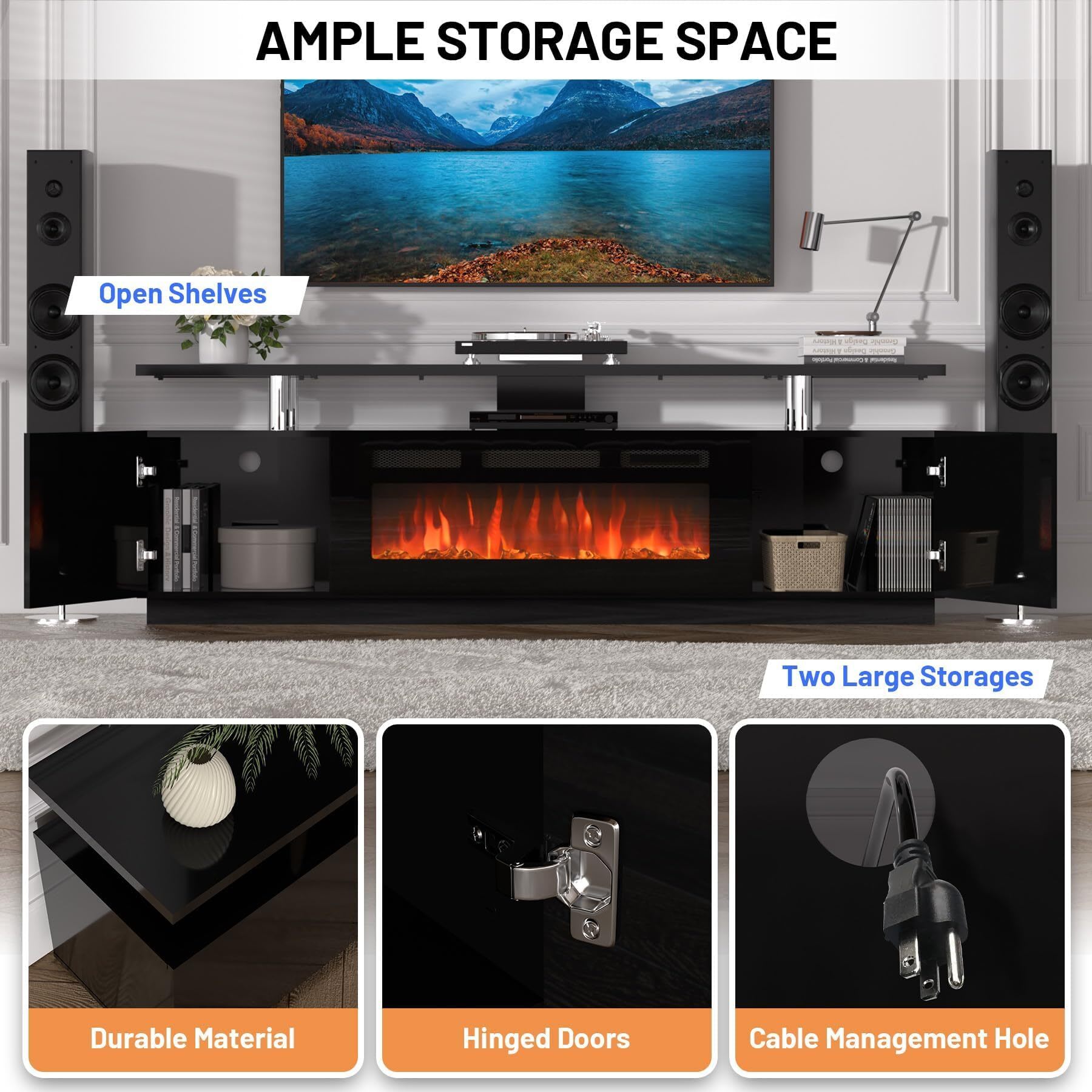 Qeetex VGX-PHK-34H9DHBA Electric-Fireplaces - View #5