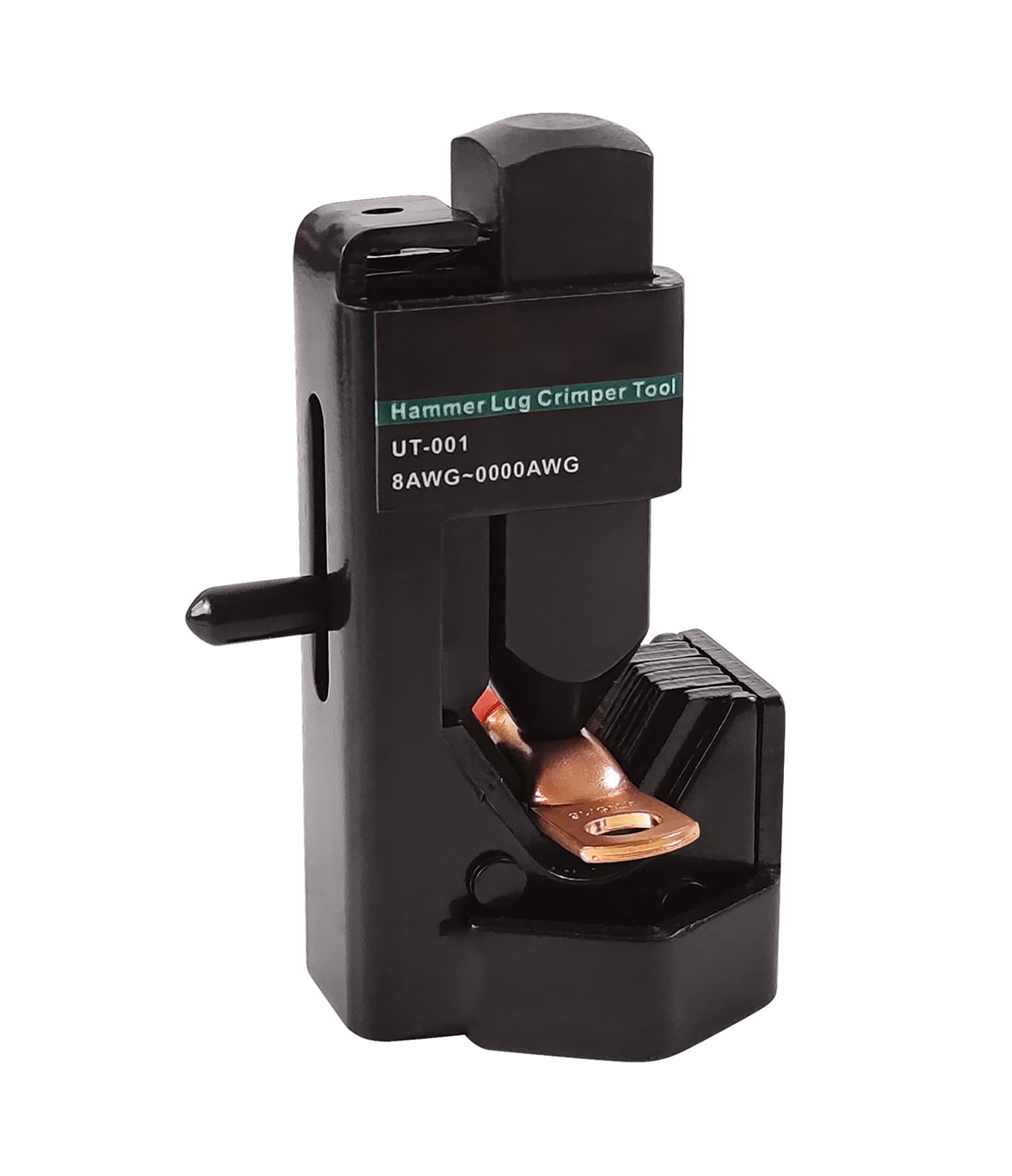 Etokfoks hammer lug crimper tool for 8 AWG to 4 0 AWG power cell and welding cable connectors compact 3 75 inch iron body #LETJD4J7D