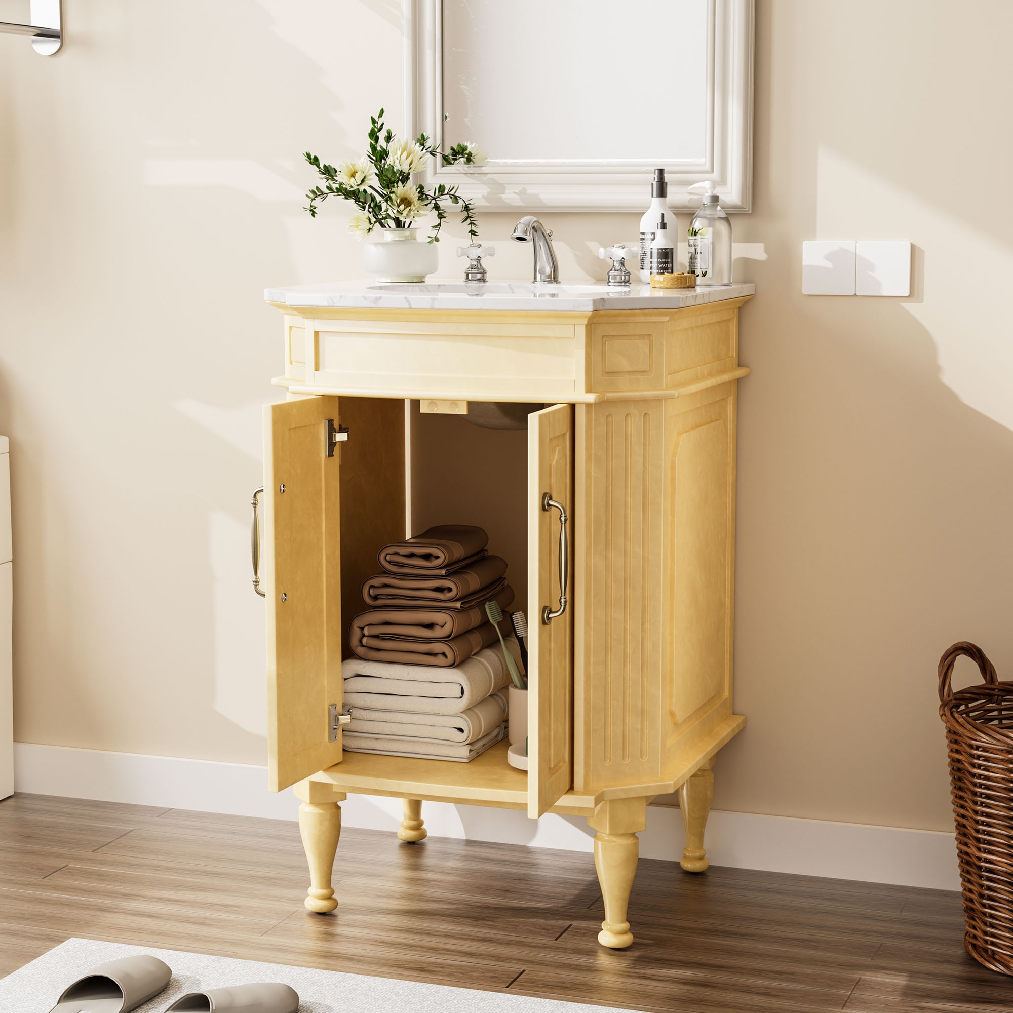 VOUA LWS-10X10-LK-BE+BASE Bath-Vanity-Combo - View #3