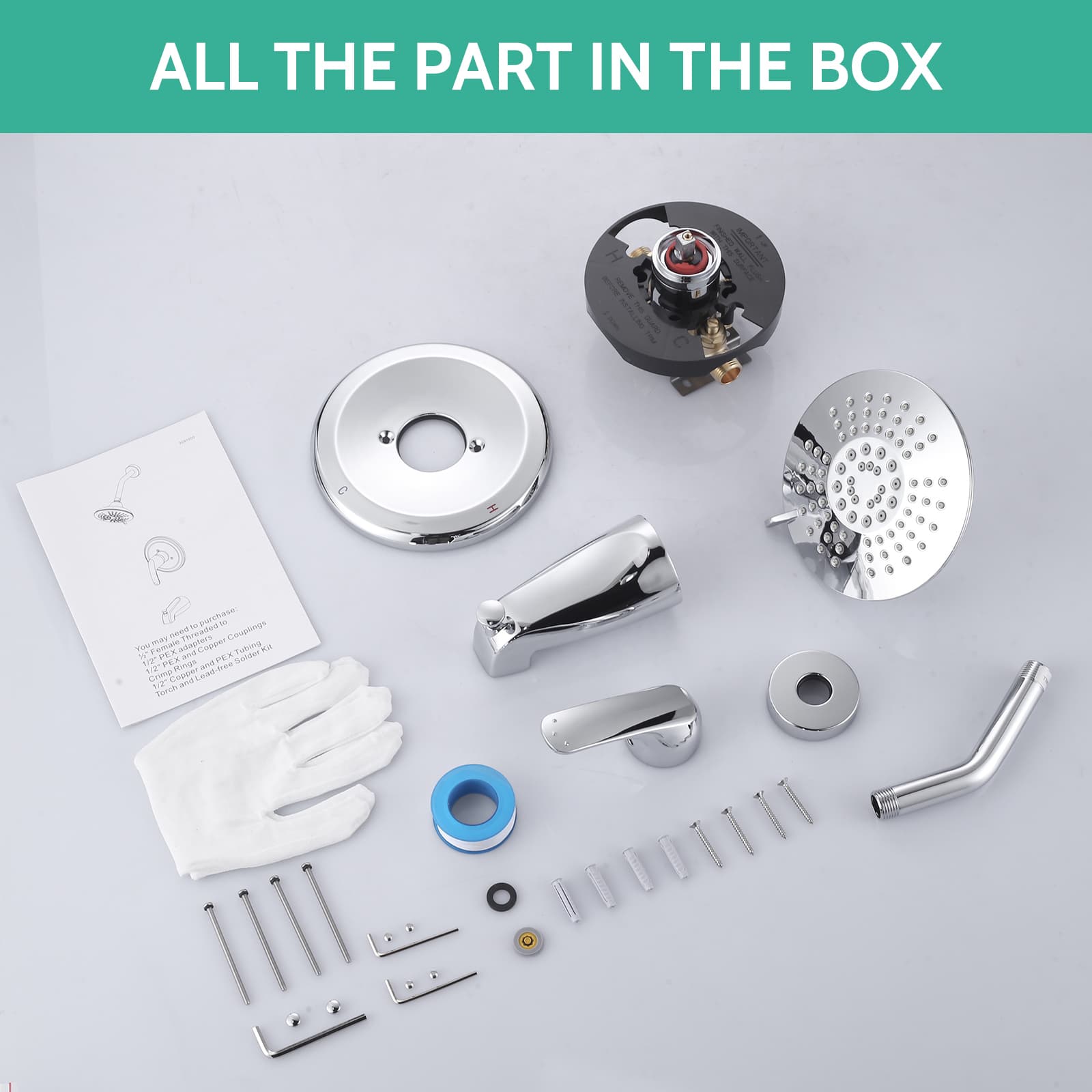 ALEASHA AL-5F10C Tub-Shower-Faucets - View #7