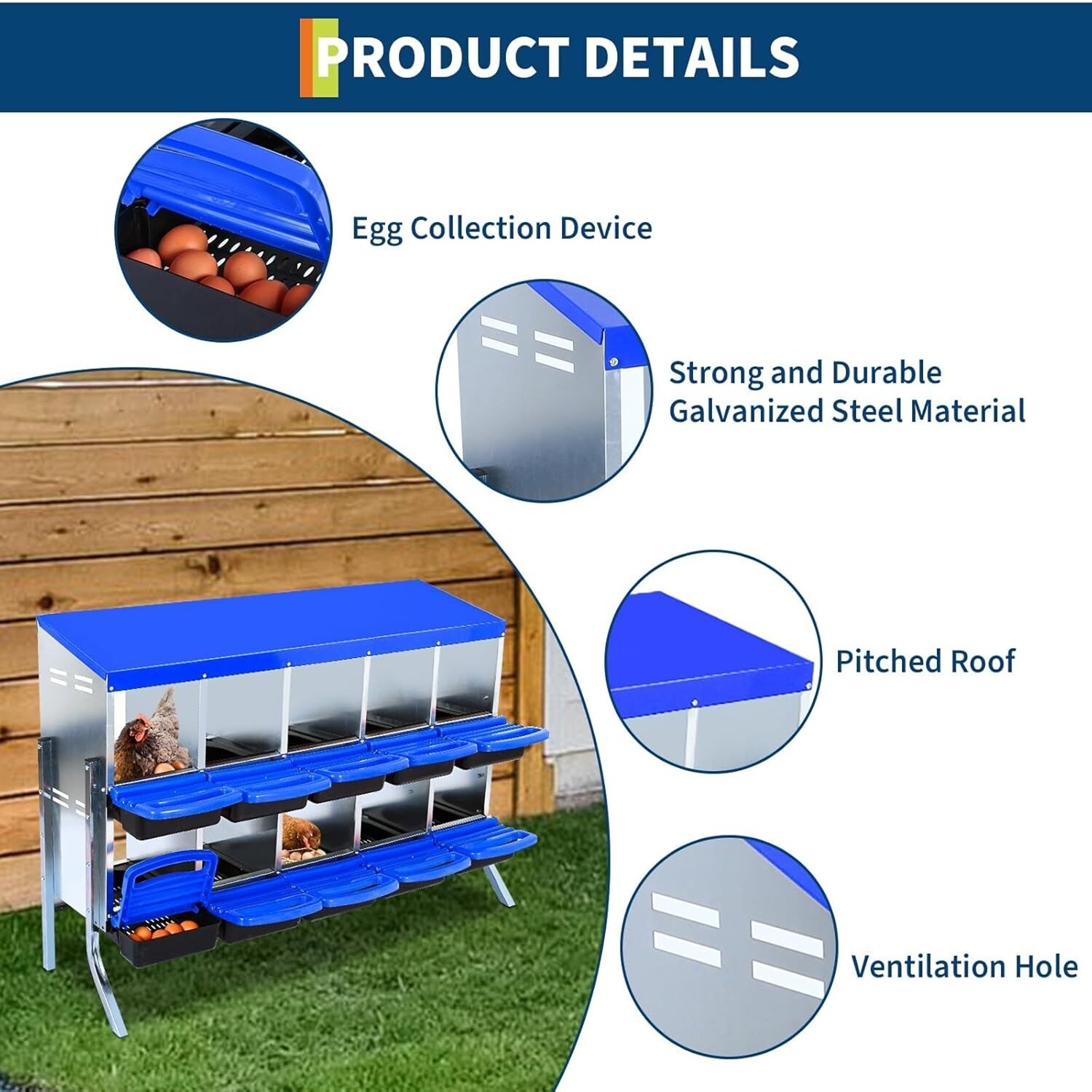GarveeLife LMYJW-5834 Chicken-Coops-Rabbit-Hutches - View #3