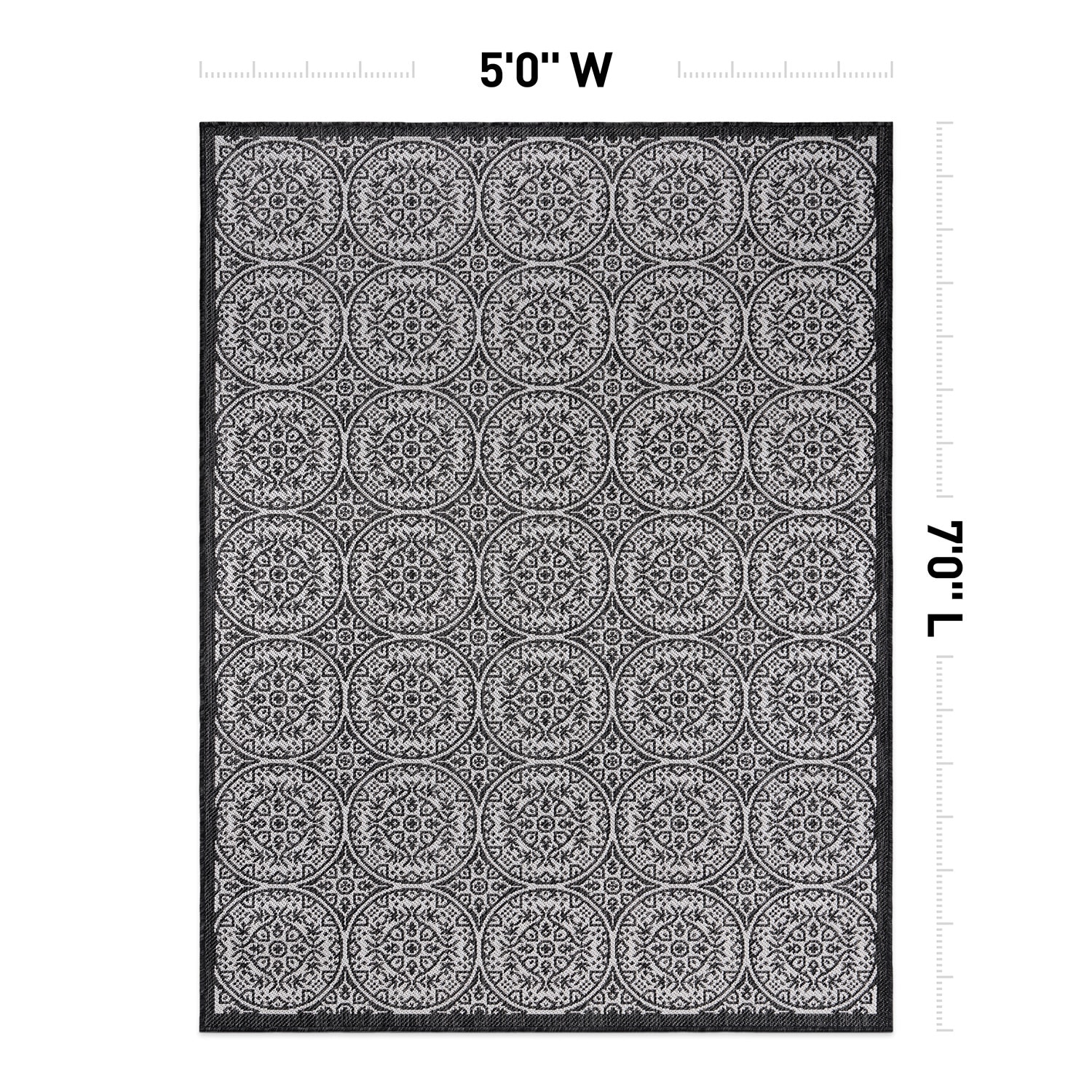 World Rug Gallery 121BLACK5X7 rugs - View #3