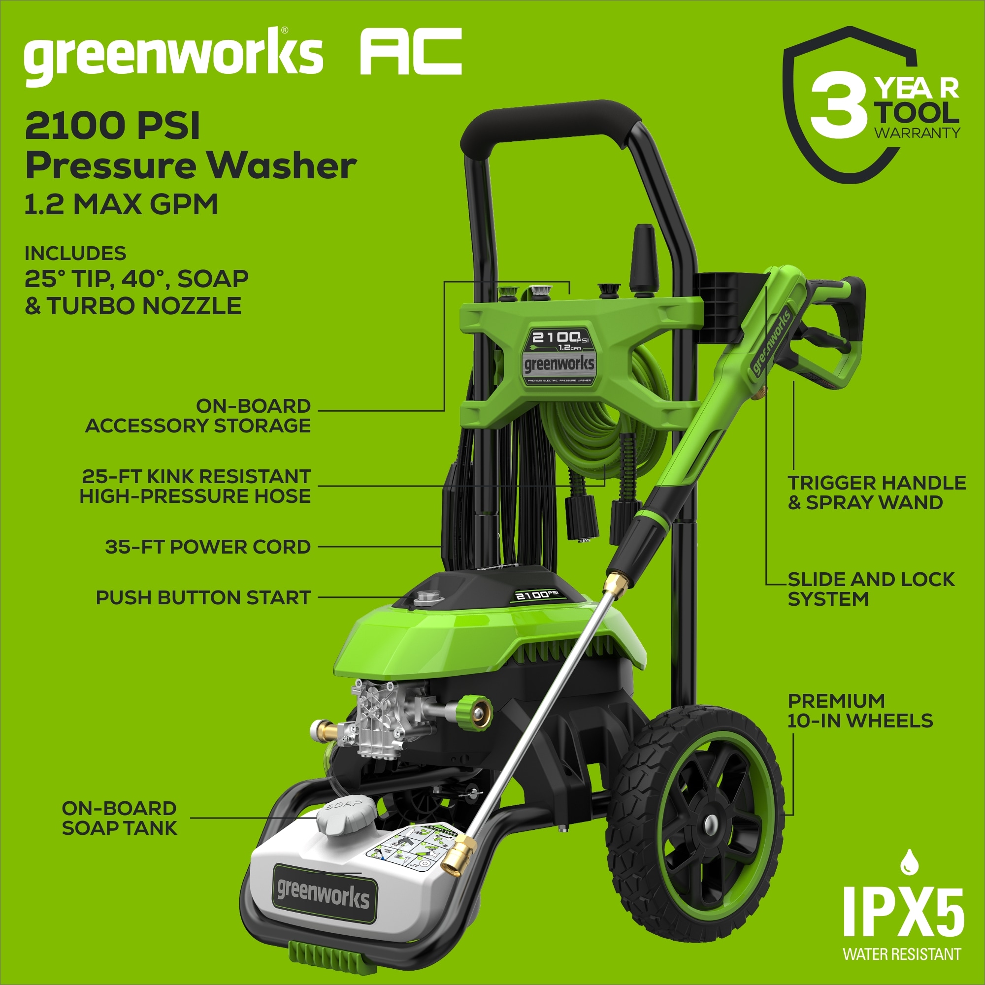 Greenworks GPW2100 Gas-Pressurewashers - View #3