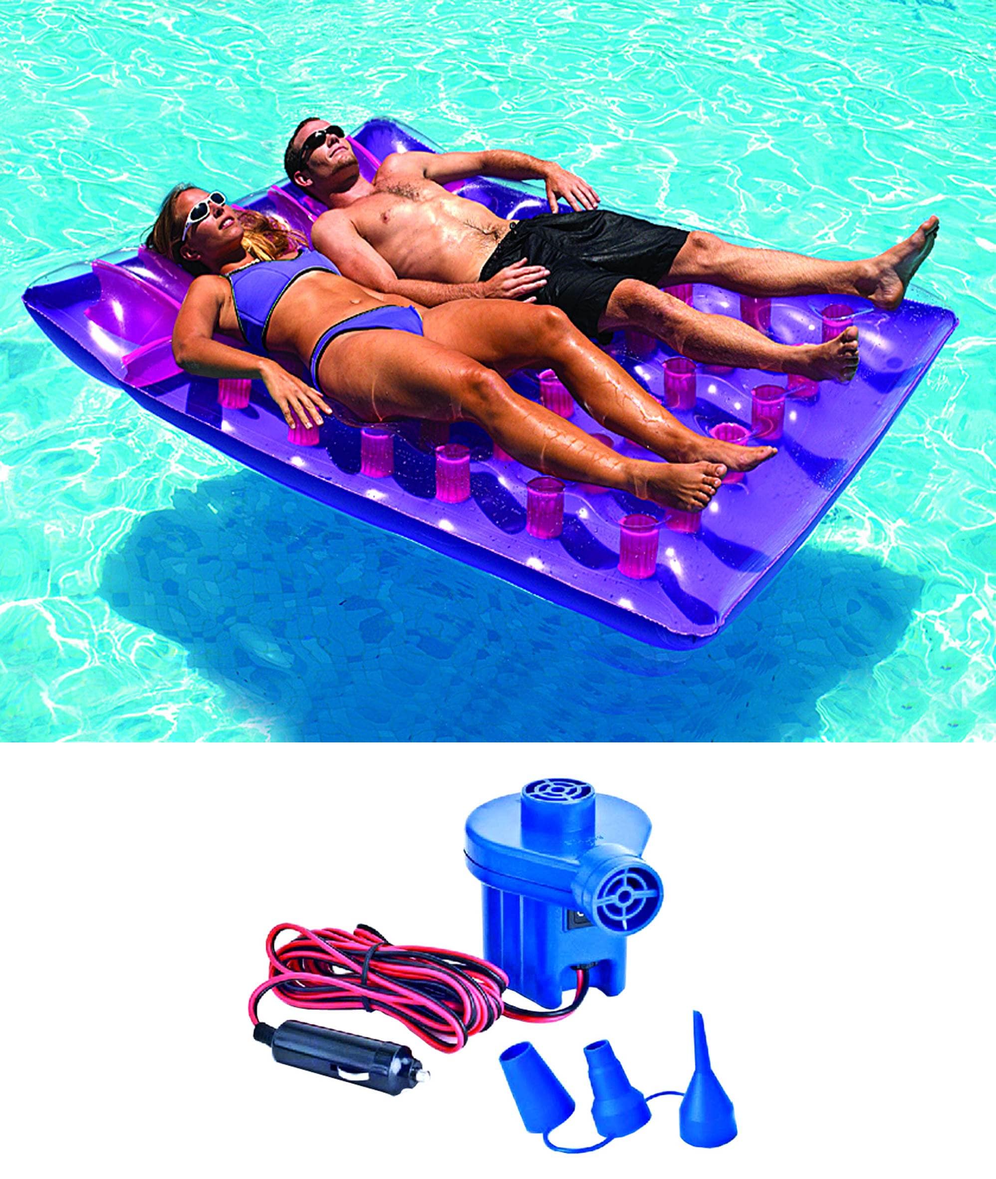 Swimline 59619 78-in x 56-in 2-Seat Pink Inflatable Lounger