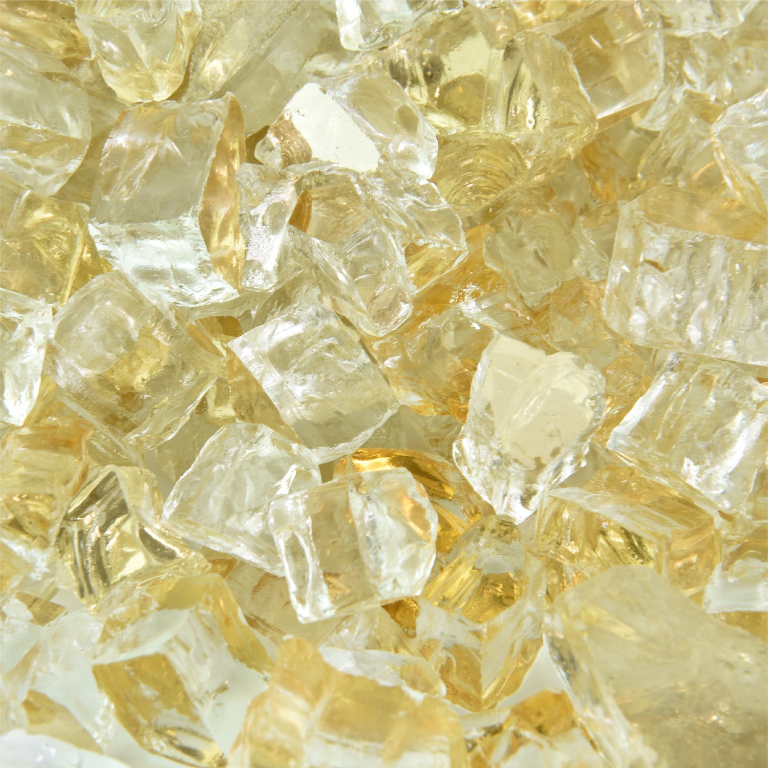 Yard Elements 54-WQI4-U5XY Gold Strike Reflective- Fire Glass For Indoor and Outdoor Fire Pits or Fireplaces 10 Pounds 1/2-in