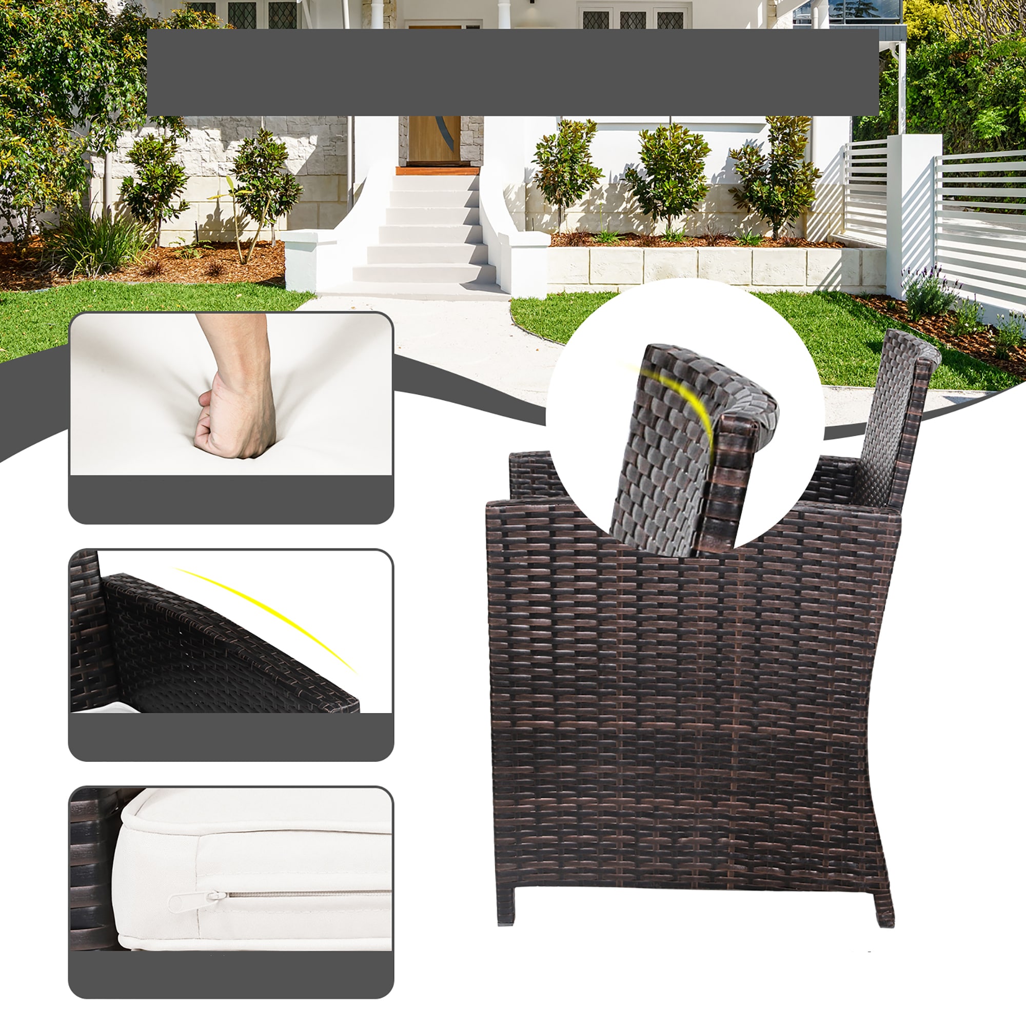 Costway HW69444WH Patio-Conversation-Sets - View #4