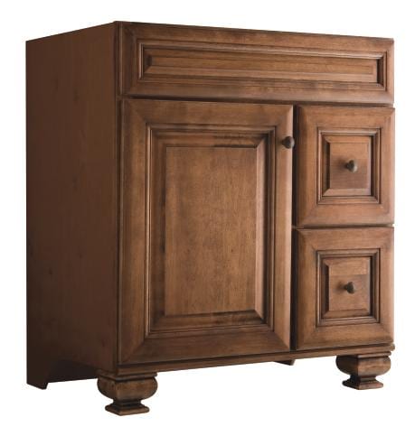Diamond FreshFit Ballantyne 30-in Mocha with Ebony Glaze Bathroom Vanity Cabinet