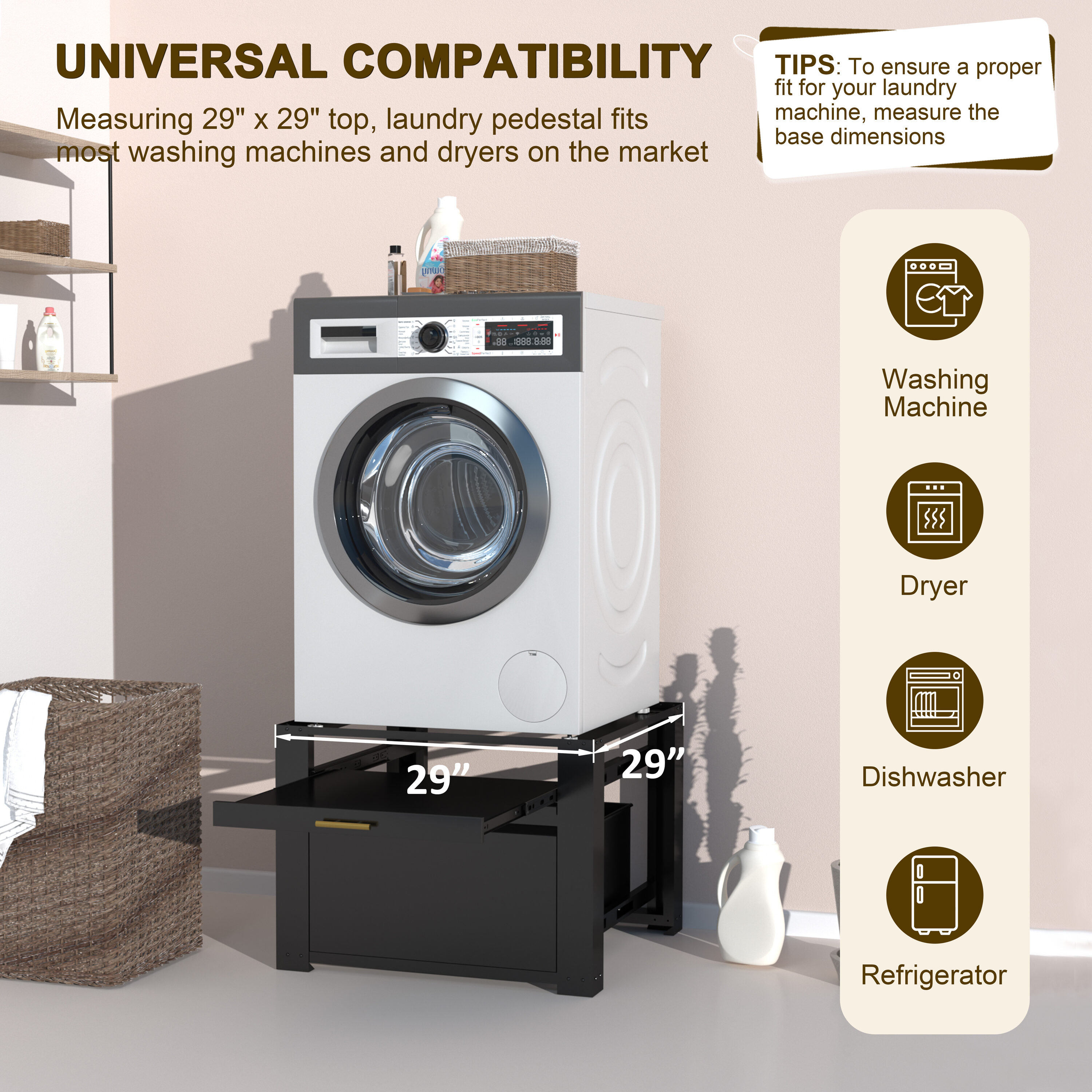 VEIKOUS VANITY SET C01 Laundry-Pedestals - View #3