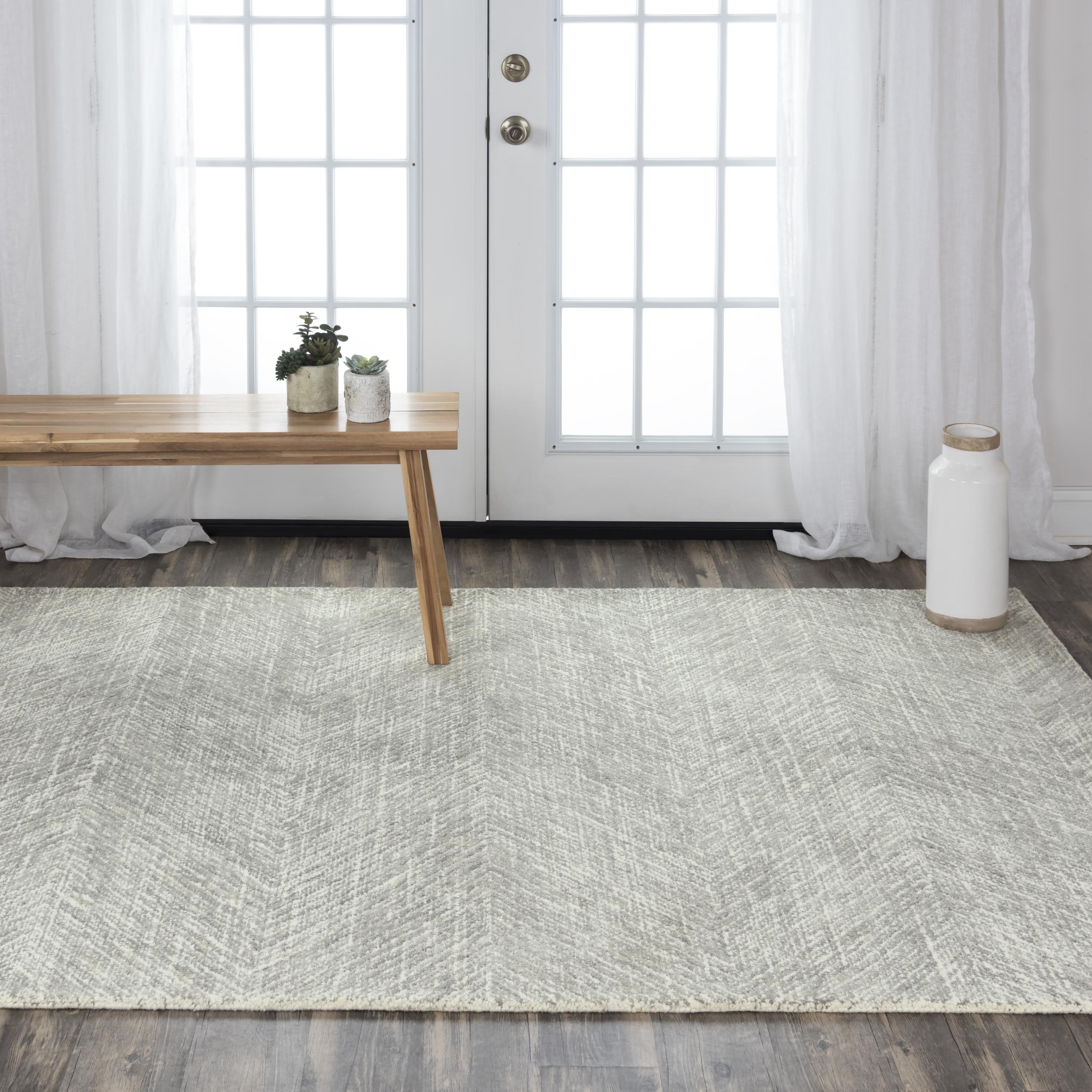 Alora Decor 01401410437337696 Trace 7 x 9 Wool Gray Indoor Geometric Mid-century Modern Area Rug