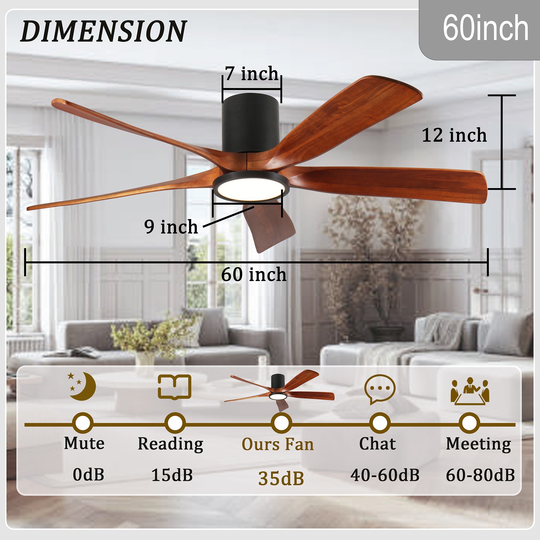 SINOFURN SYD130054BK Ceiling-Fans - View #5