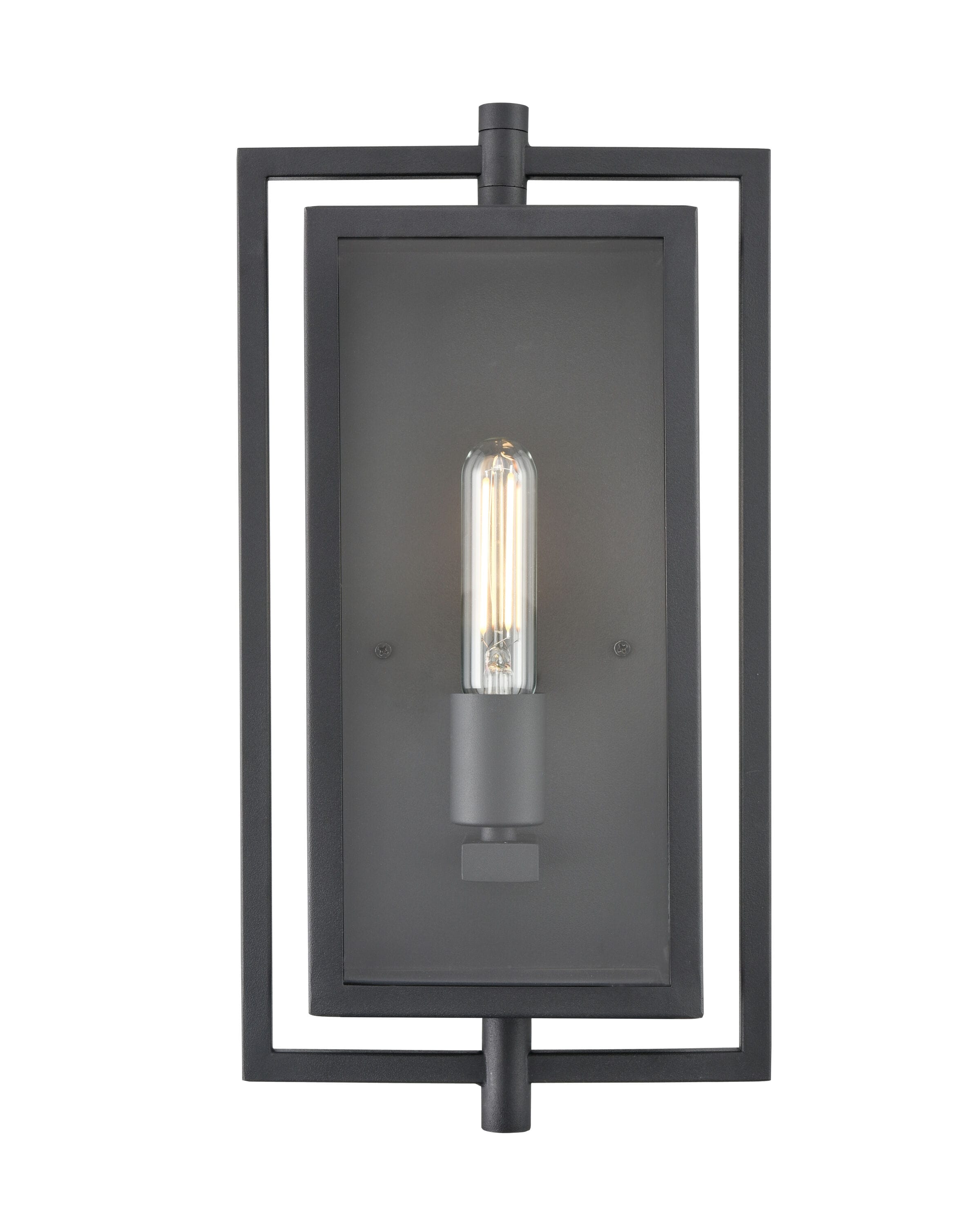 Millennium Lighting 250001-TBK Rankin 1 -Light 15.7-in H Matte Black Hardwired Outdoor Wall Light