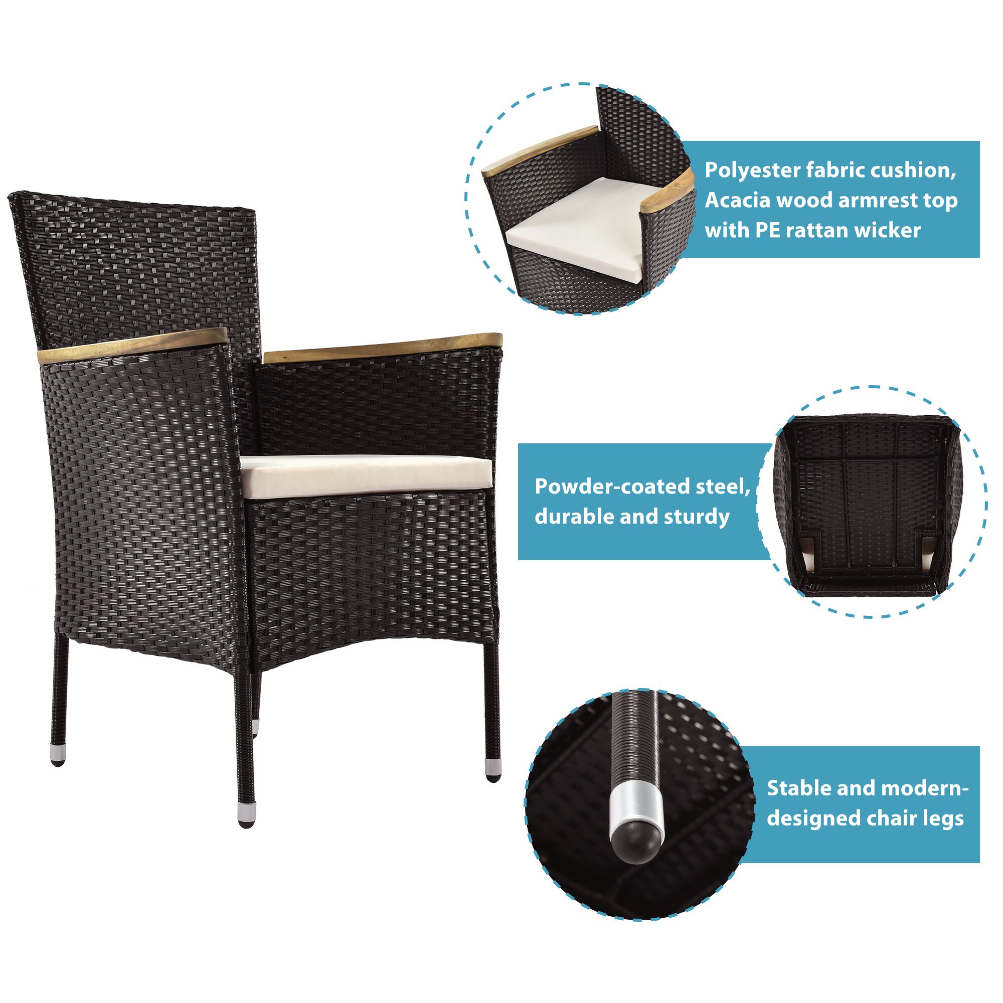 JIMSMAISON BOGOPD02BRO-NT Patio-Dining-Sets - View #9
