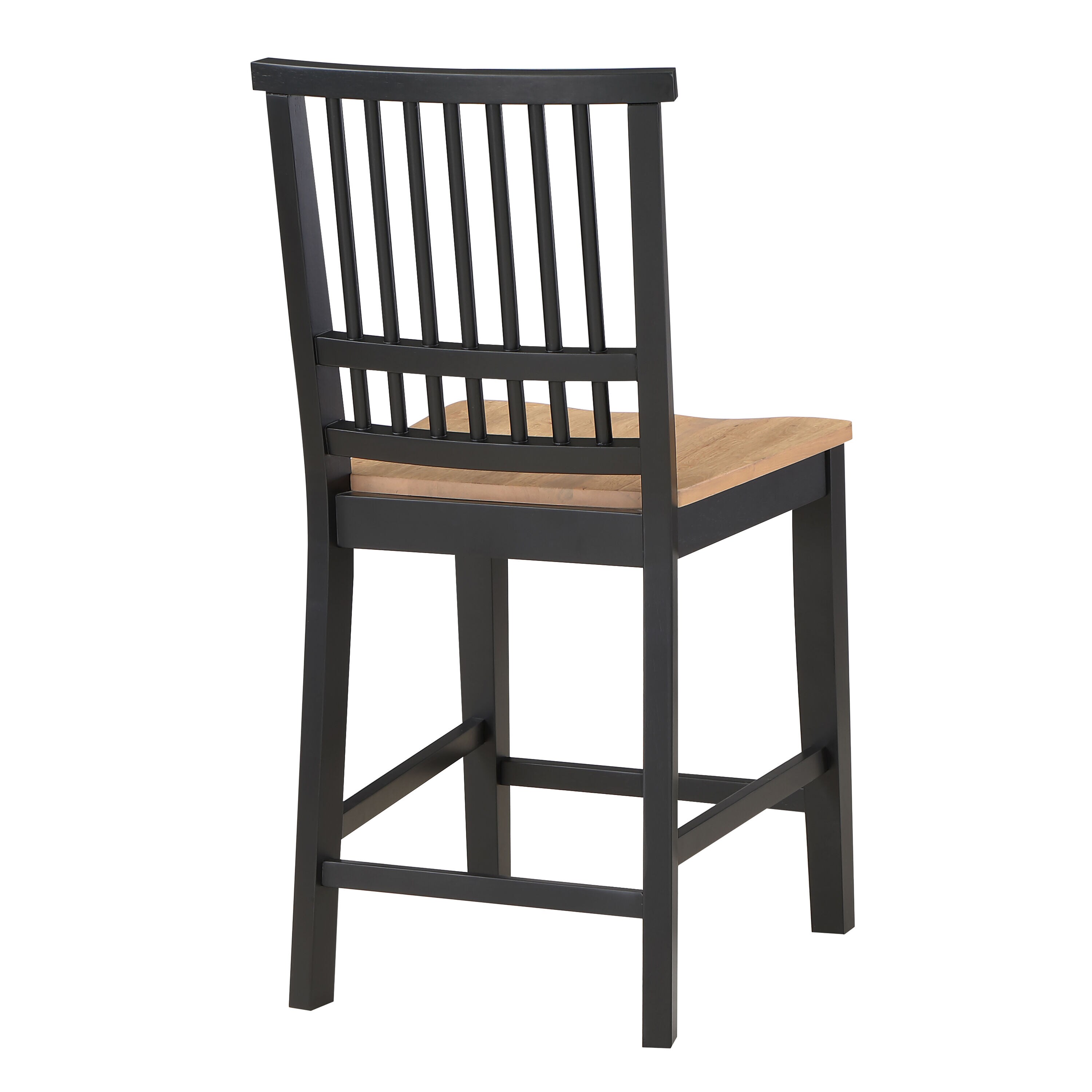 Magnolia Two-Tone Wood 24" Counter Chair Set, Natural and Ebony