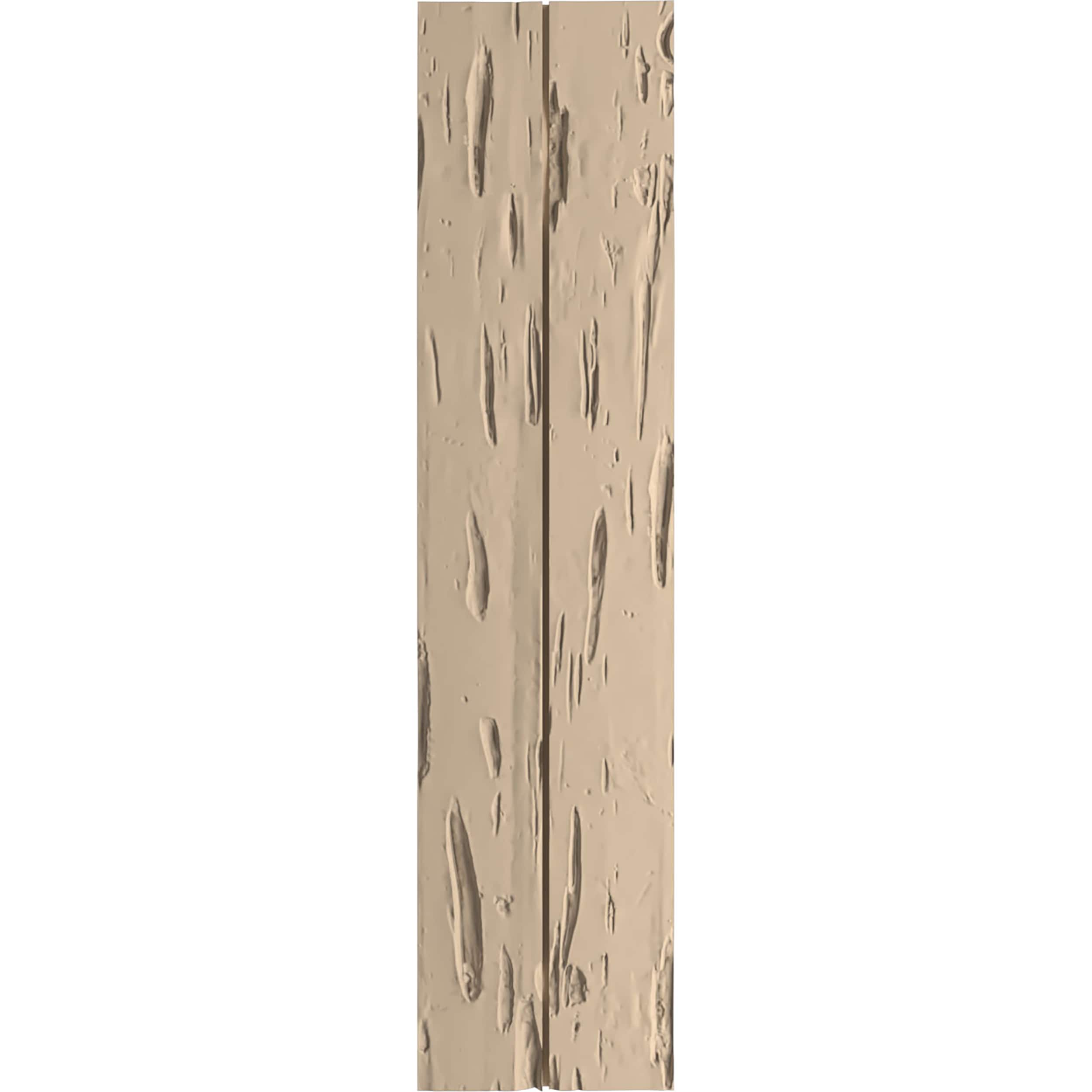 Ekena Millwork SHUBJN11X24PCPR 11-in W x 24-in H Pecky Cypress Paintable/Stainable Board and batten No batten Exterior Shutters ( 2 -Pack )
