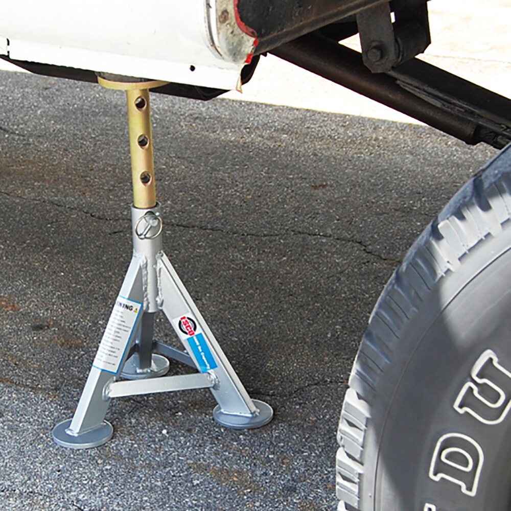 ESCO Gray 3-Ton Steel Manual Jack Stand Set in the Jacks department at ...