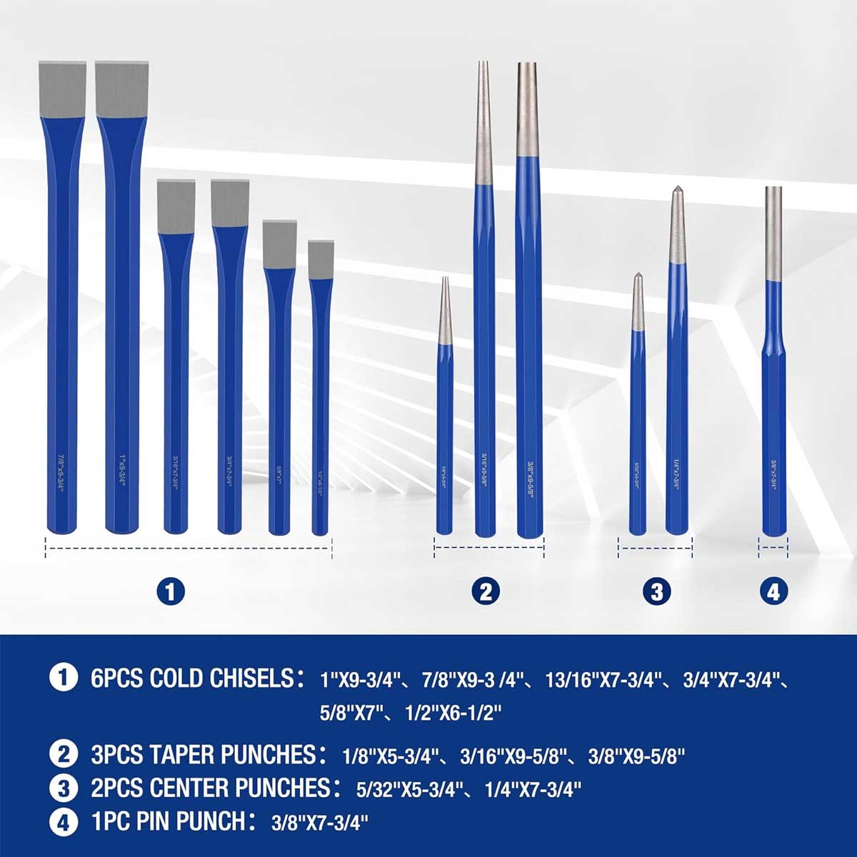 Aoibox LABCS21010 Chisel-Sets - View #2