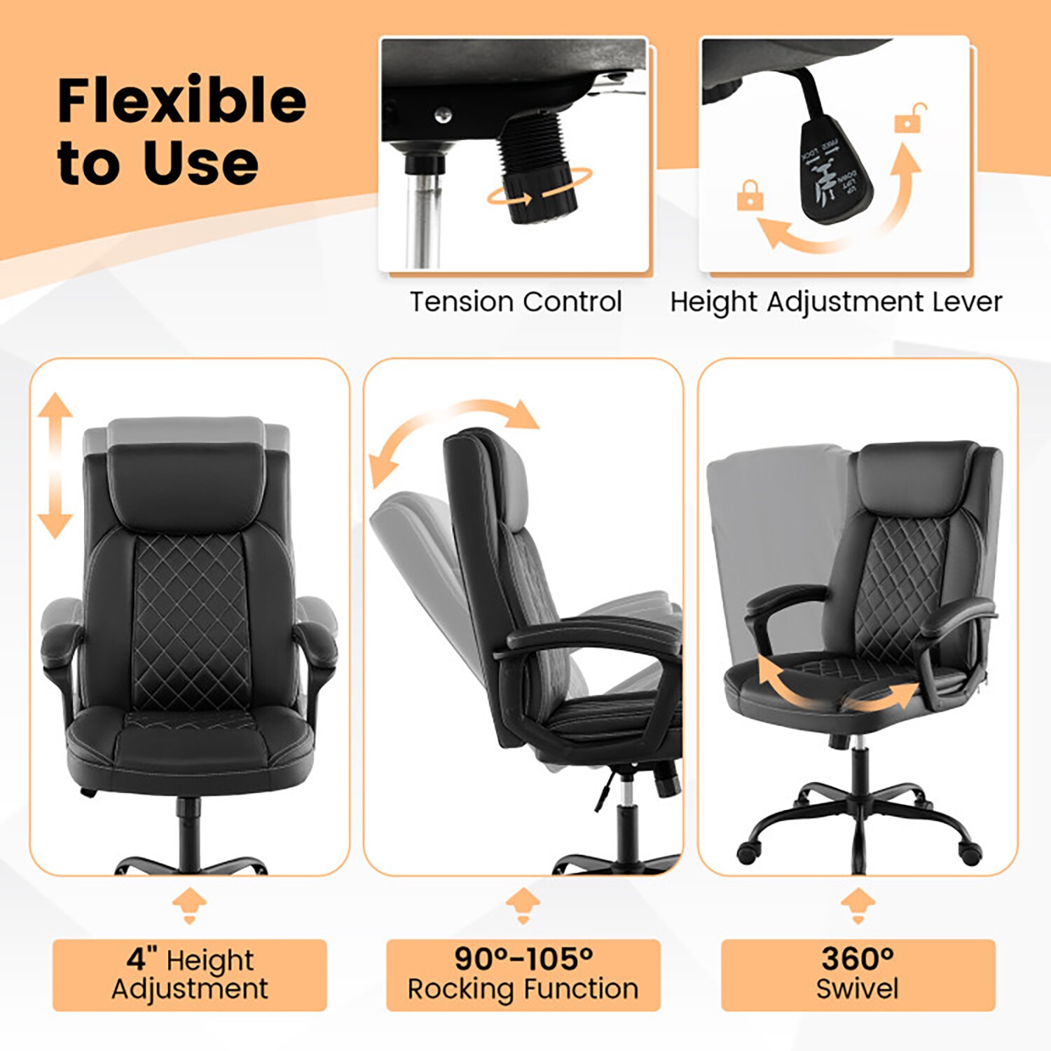 GZMR WF01-GC-V2-BKOR Office-Chairs - View #8