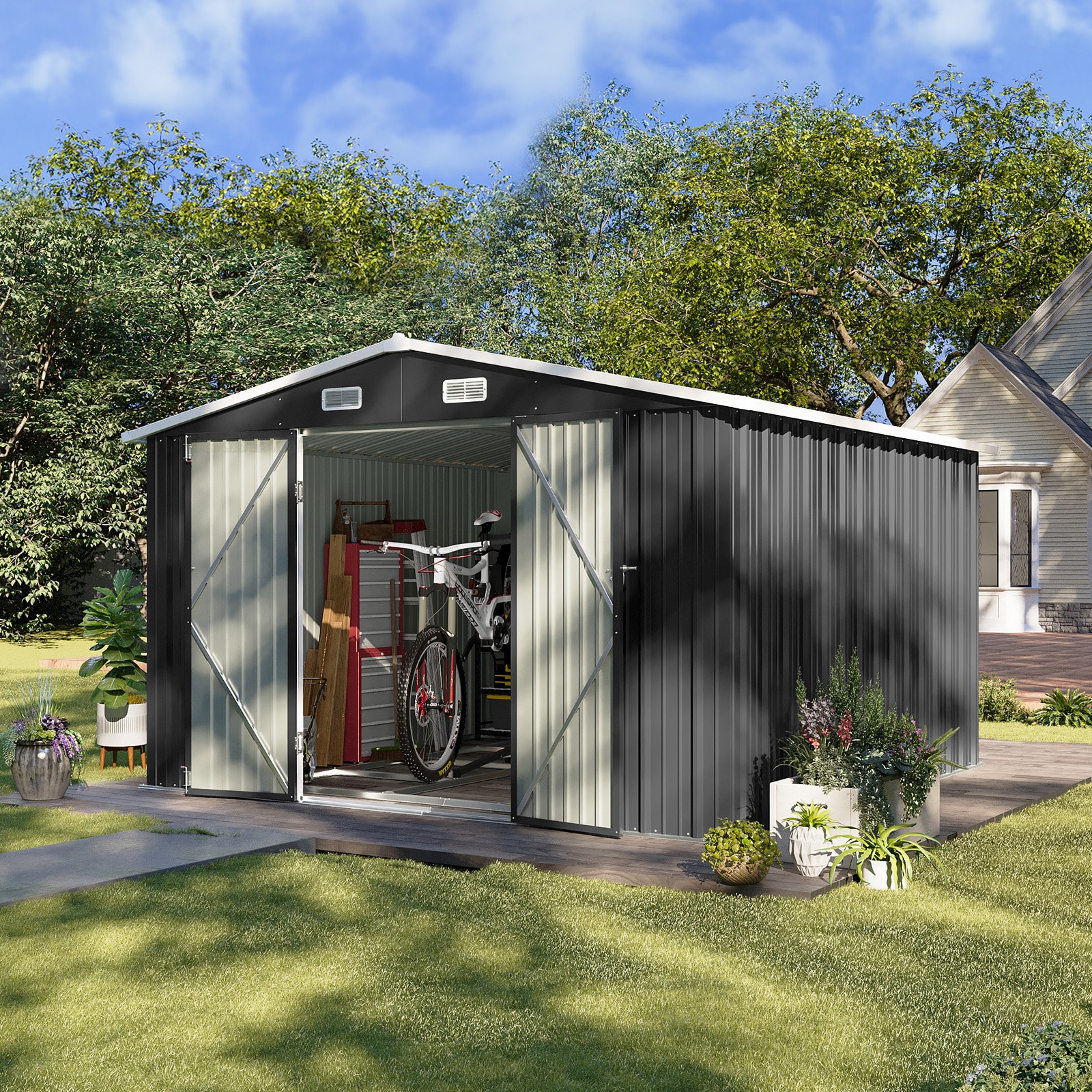 AOXUN AX-42834B Metal-Storage-Buildings-Sheds - View #9