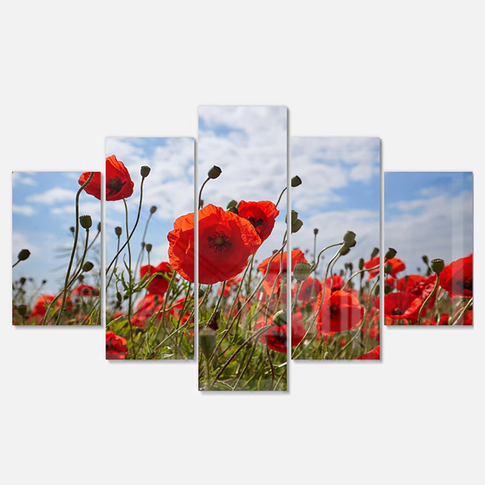 Designart 32-in H x 60-in W Floral Metal Print at Lowes.com