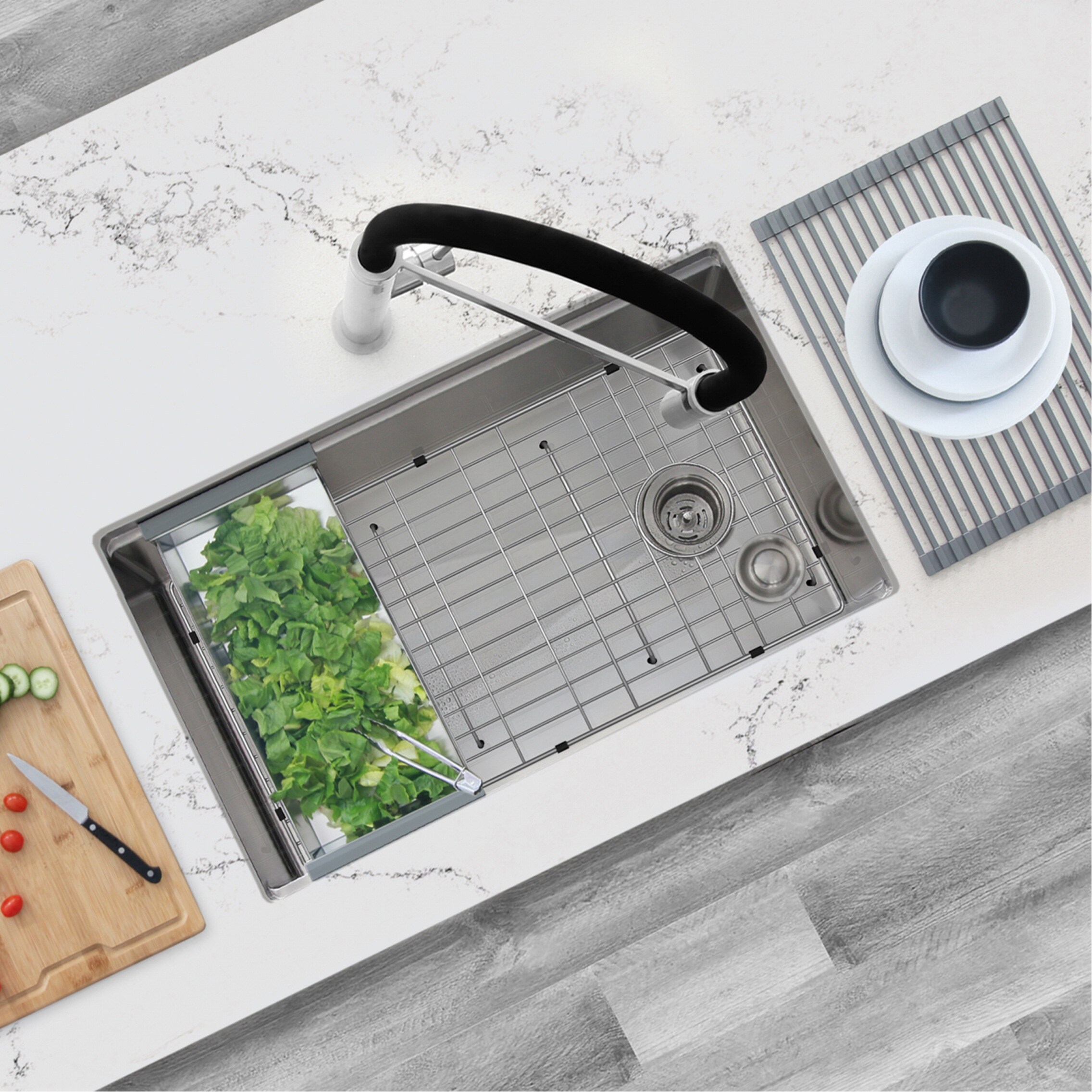 Stylish S-611W1 Kitchen-Sinks - View #17