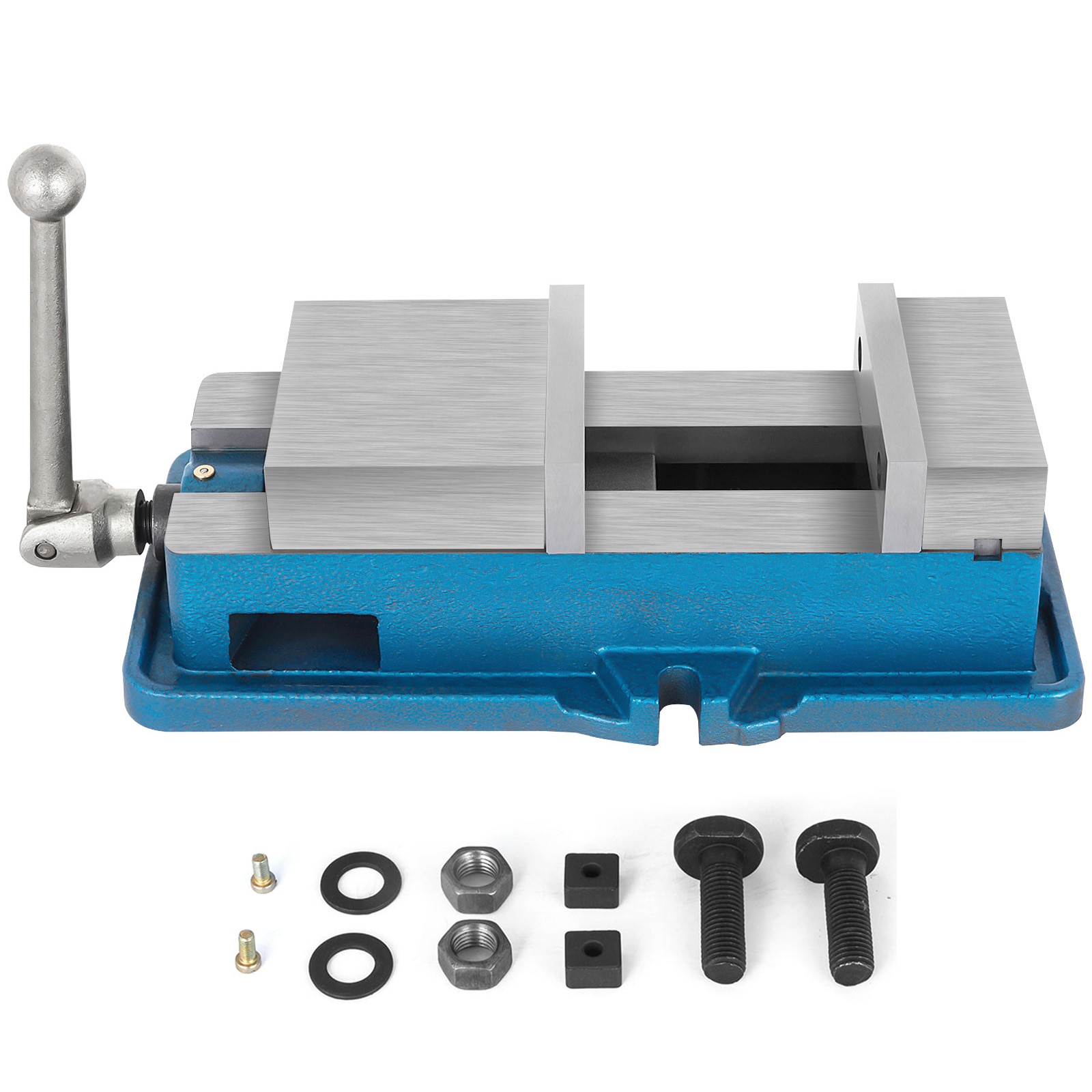 GIVIMO 4-in Non Swivel Milling Lockdown Vise Precision Bench Clamp 100mm Width Drill Press Vise 4-in Jaw Opening for Finishing Milling Drilling Machines