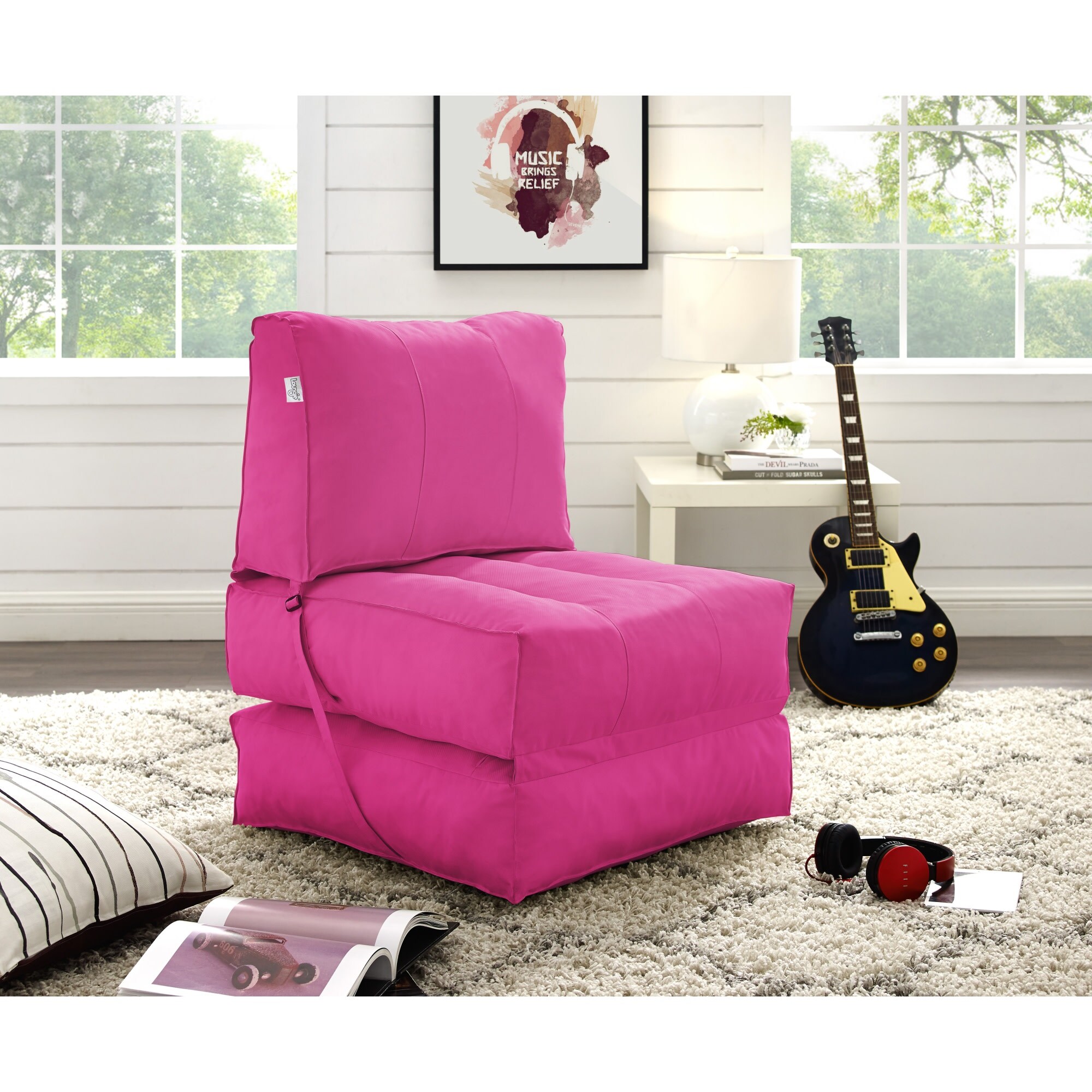 Loungie Nylon Bean Bag Chair Indoor/Outdoor Water Resistant