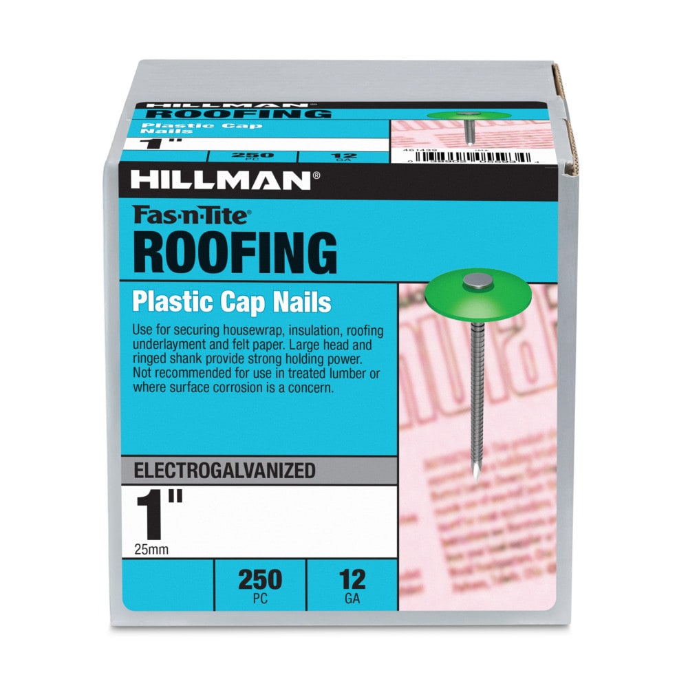 Fas-n-Tite 1-in 12 -Gauge Electro-Galvanized Plastic Cap Nails ( 250 -Per Box )