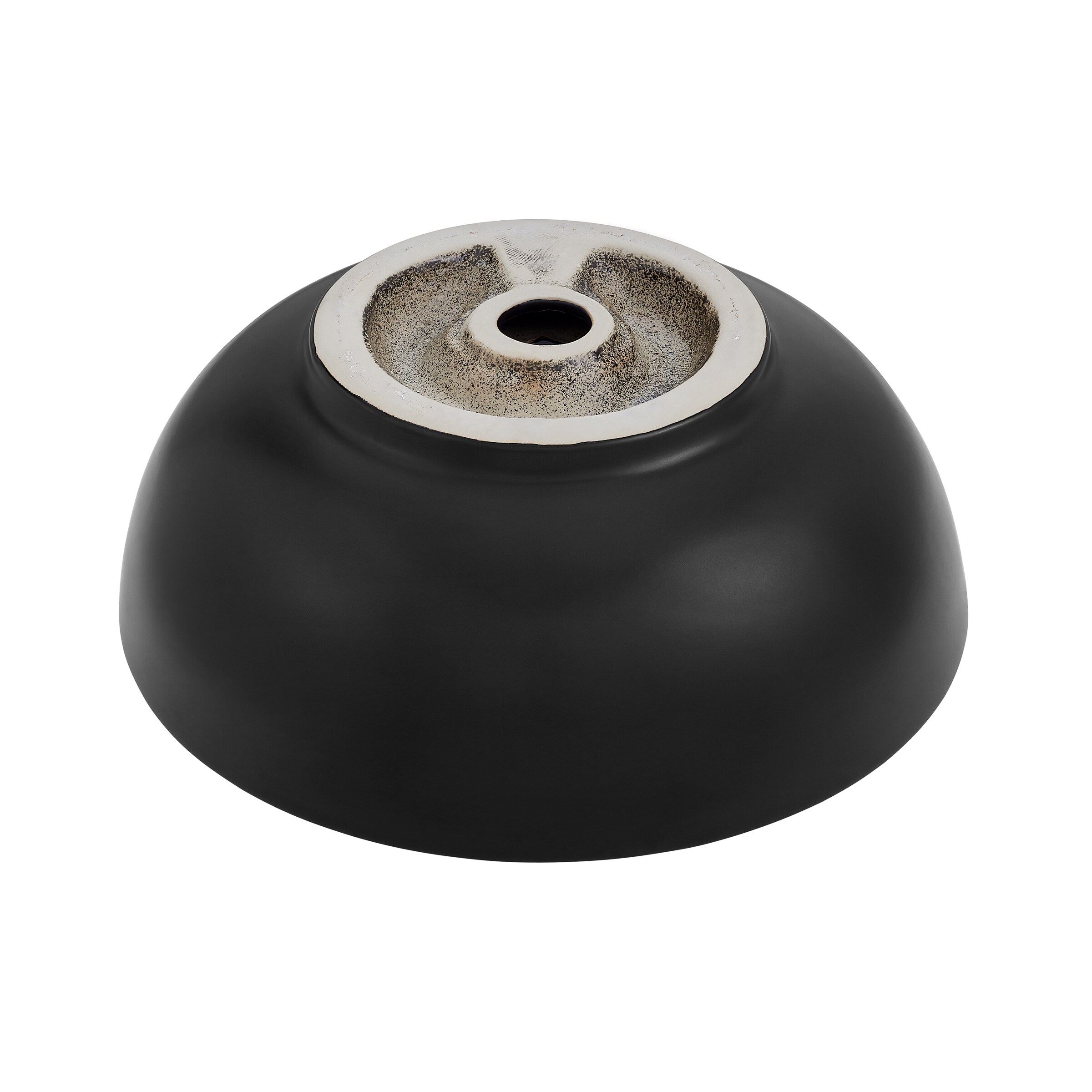 Matte Black 17" Round Ceramic Vessel Sink