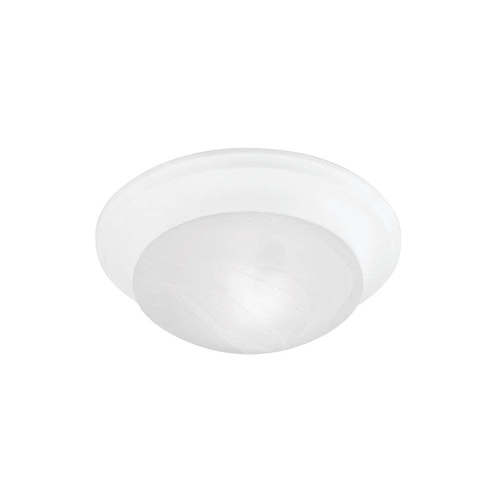 Livex Lighting 7301-03 Omega 1-Light White Flush Mount Light
