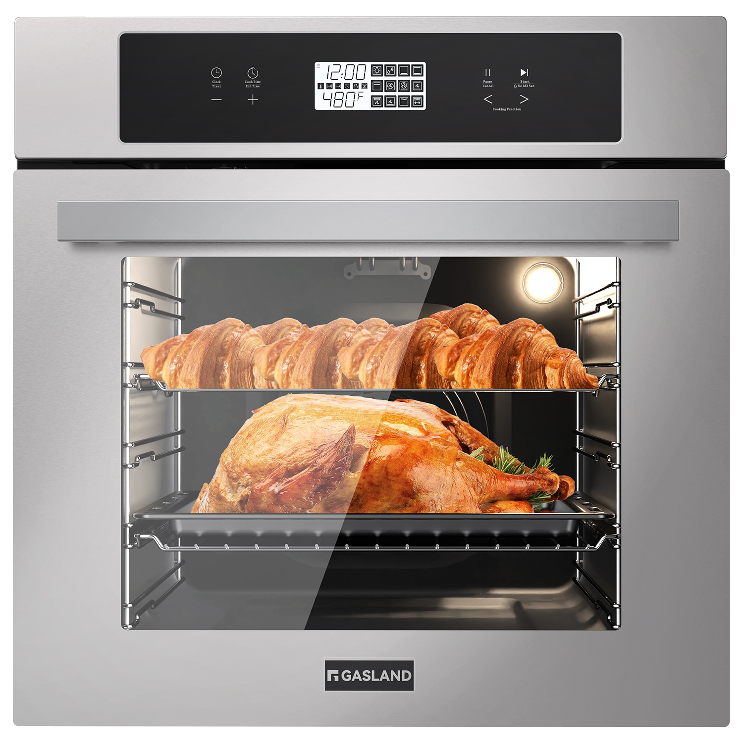 GASLAND ES611TSN 24 inch Single Electric Wall Oven Single-fan and ( Stainless Steel )