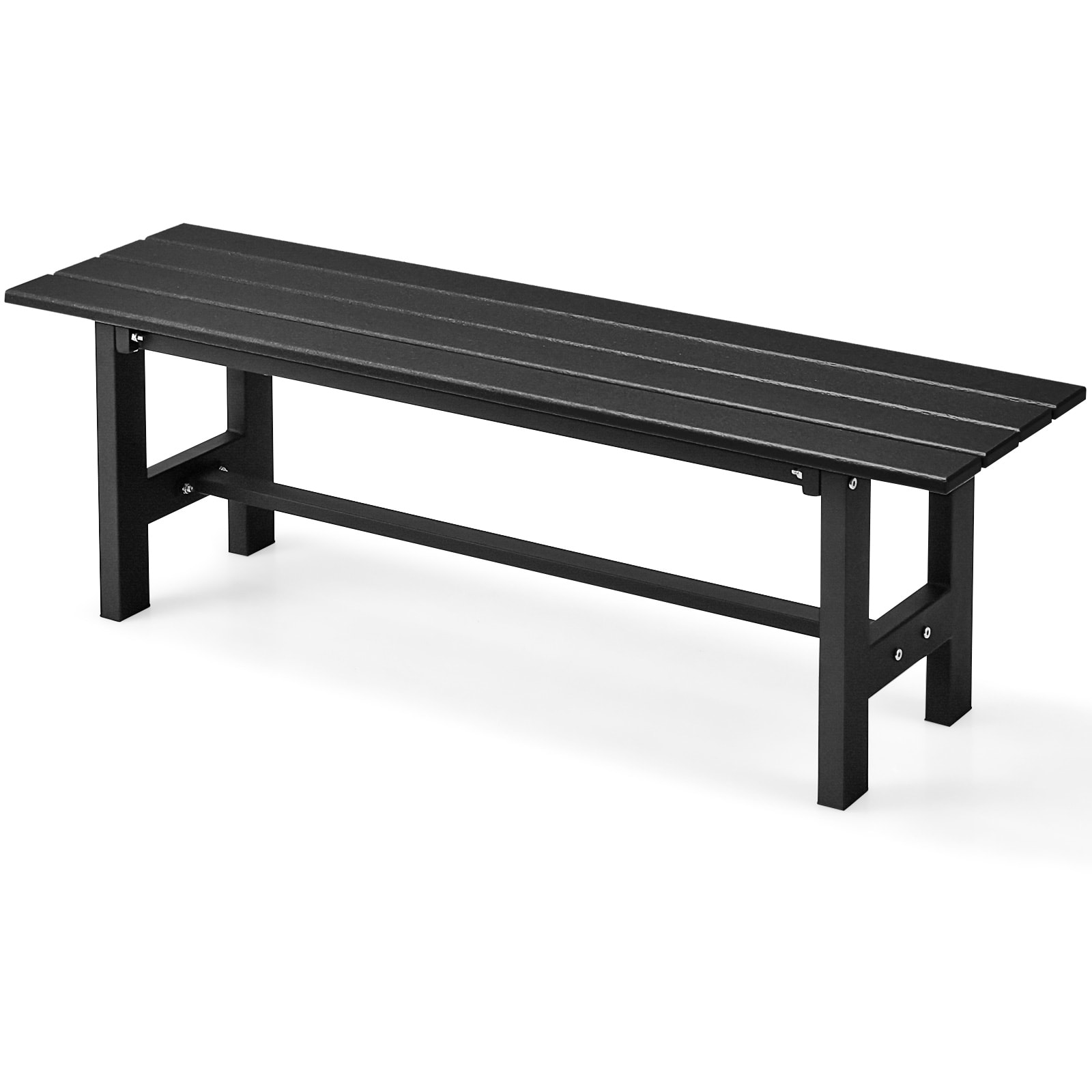 LIVIZA GAGP174515 47-Inches W x 16-Inches H Black Steel Garden Bench