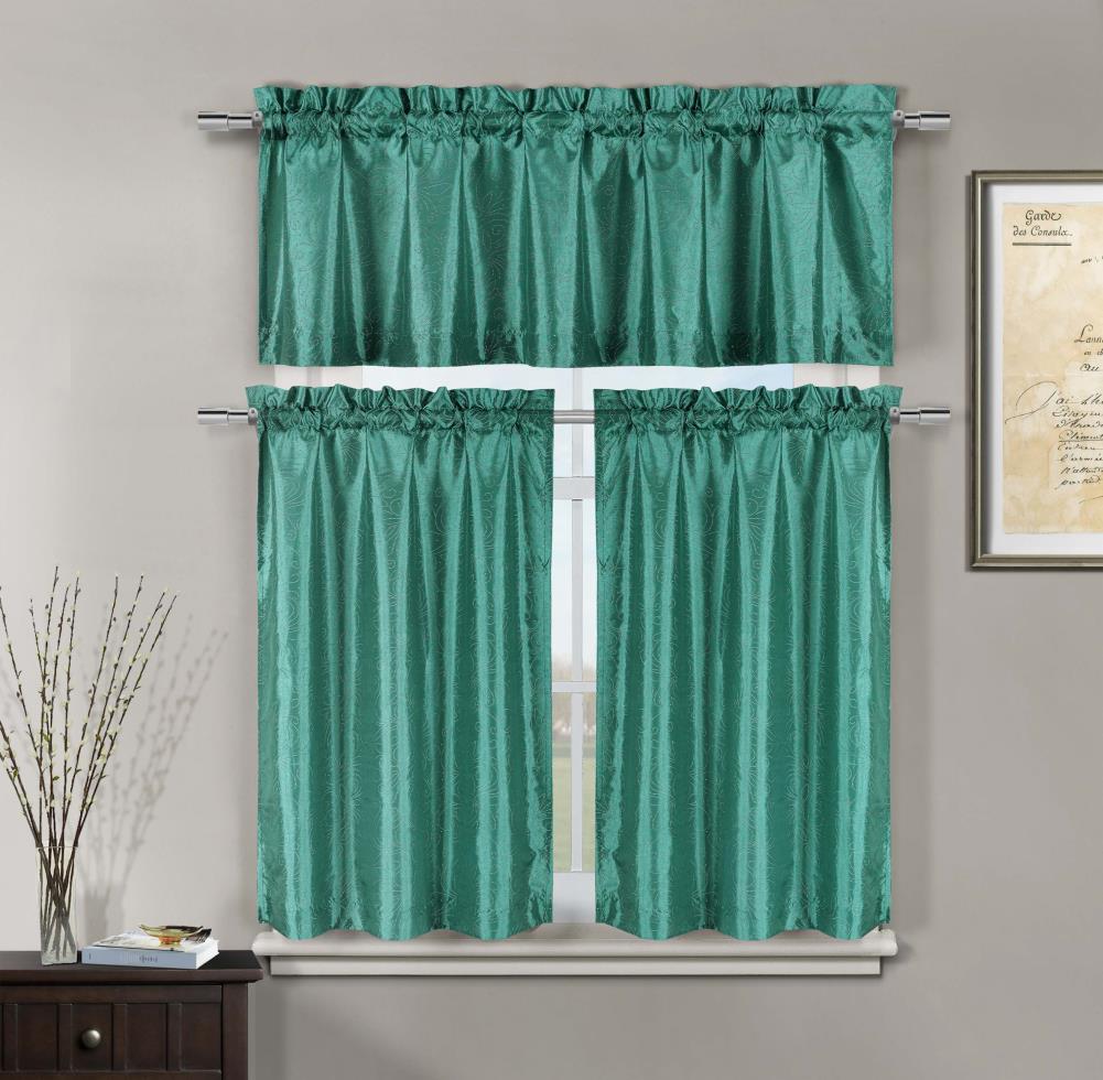 Duck River Textile MIKTL=12 /4256 15-Inches Teal Room darkening Standard lined Rod pocket Curtain panel pair