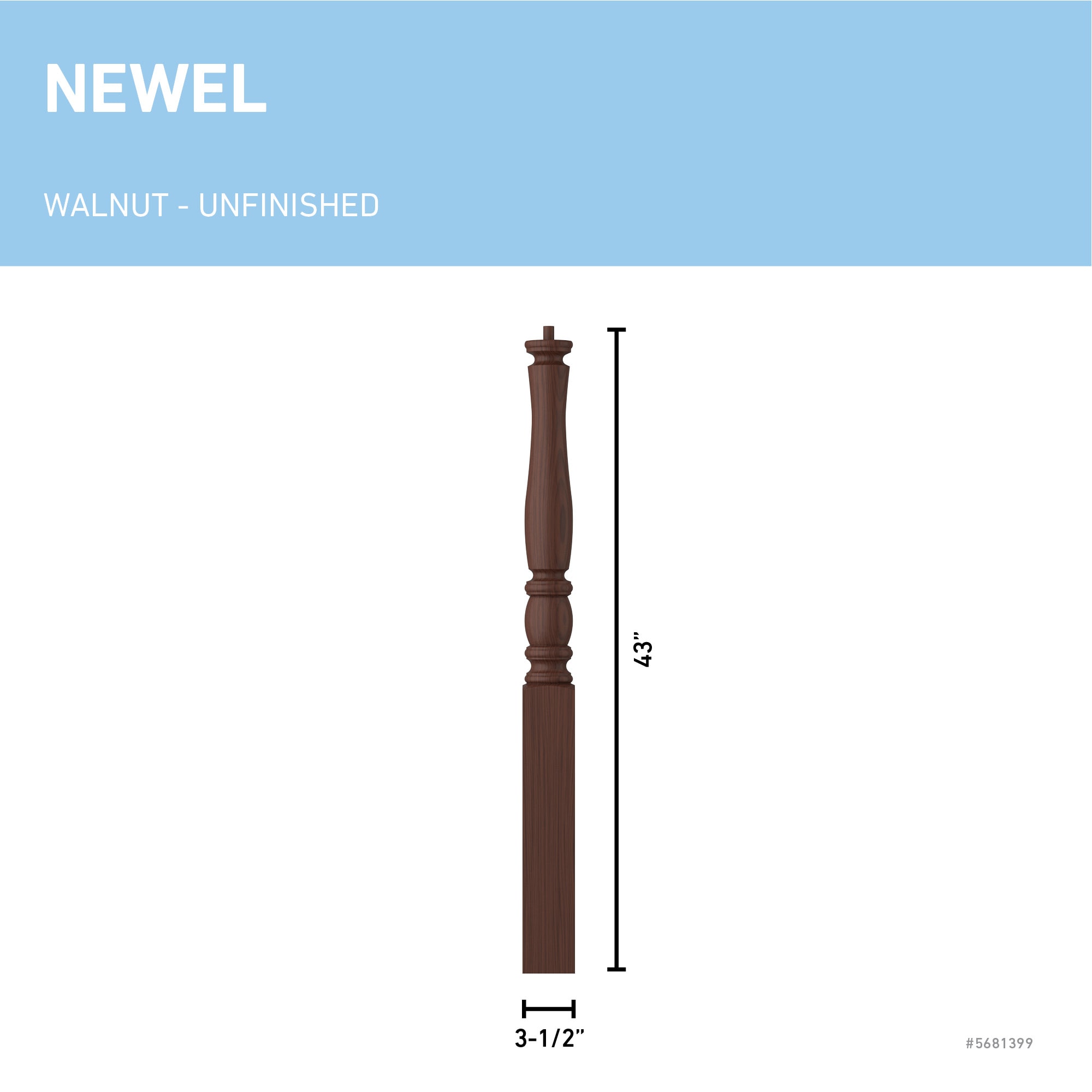 L.J. Smith Stair Systems LJP-3310-W Interior-Stairpart-Newel-Posts - View #3