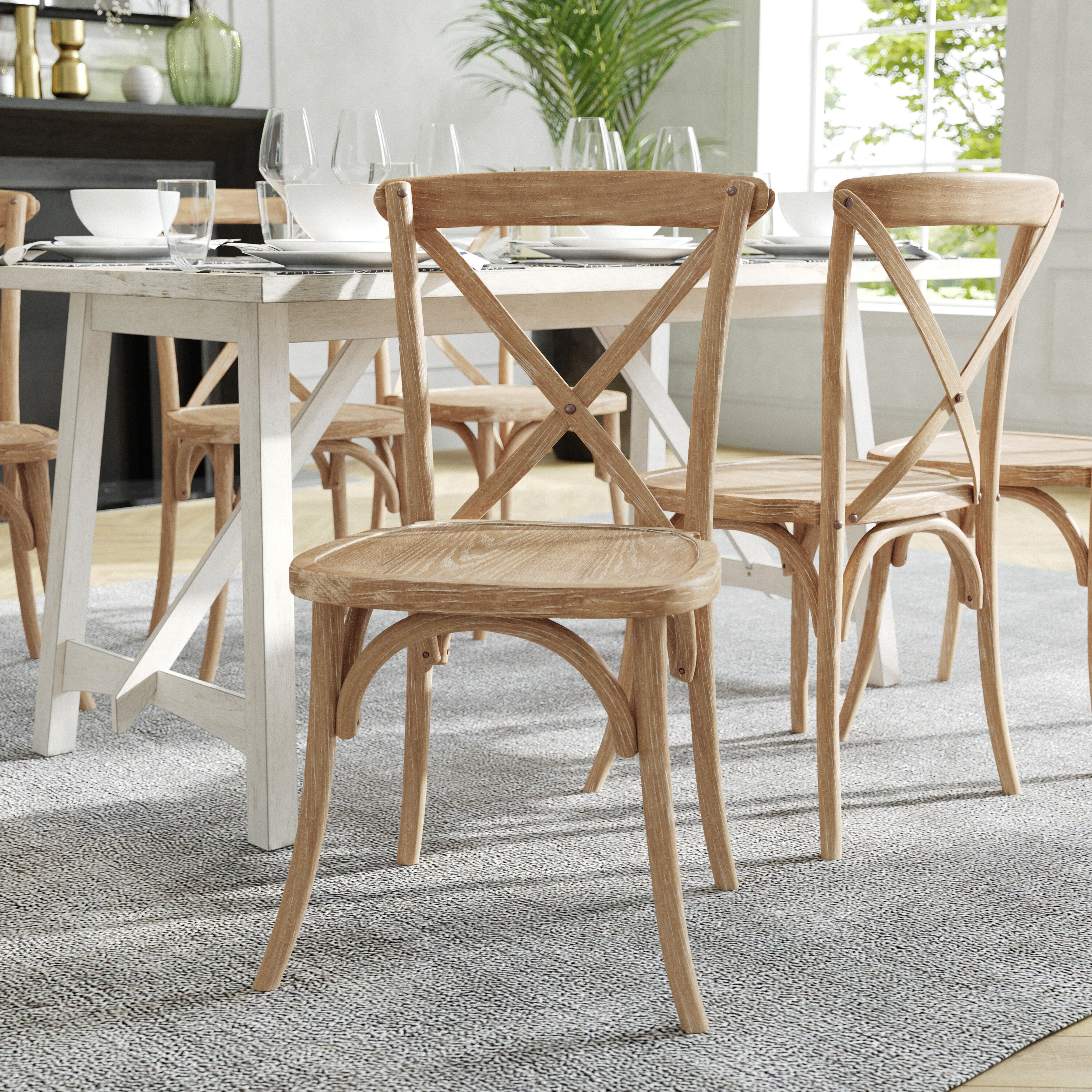 Flash Furniture 841201102861 Modern Natural White Grain Accent Chair