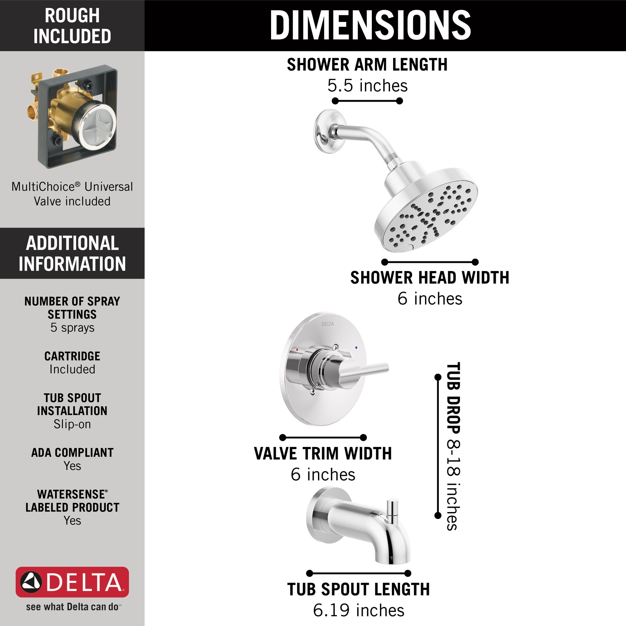 Delta 144749 Tub-Shower-Faucets - View #3