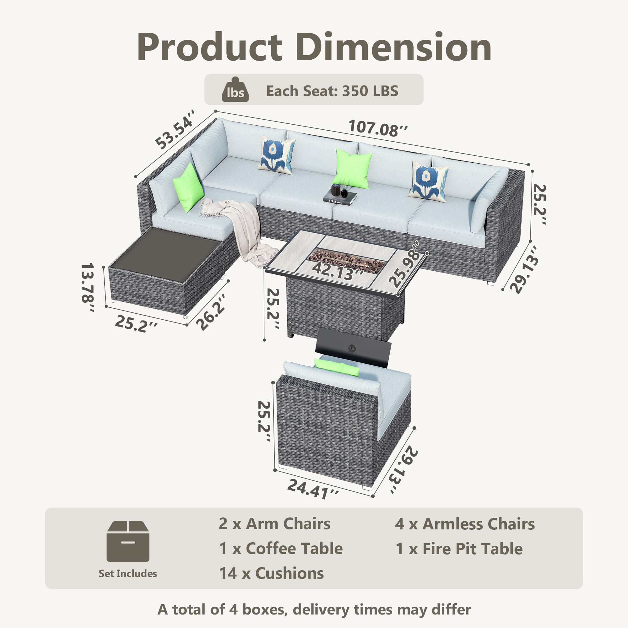Pouuin SRFPHOP4-7-BOX3 Patio-Conversation-Sets - View #8