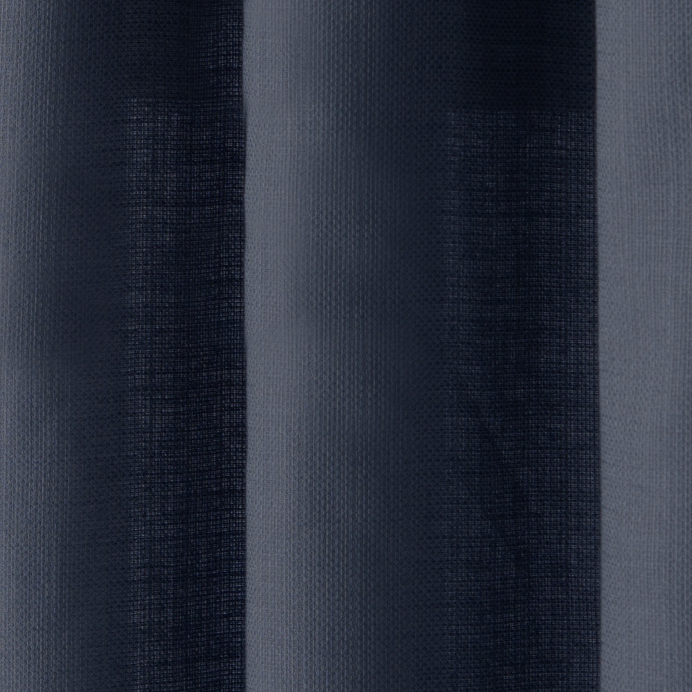 LIVING LOGIC 63-in Navy Light Filtering Grommet Single Curtain Panel