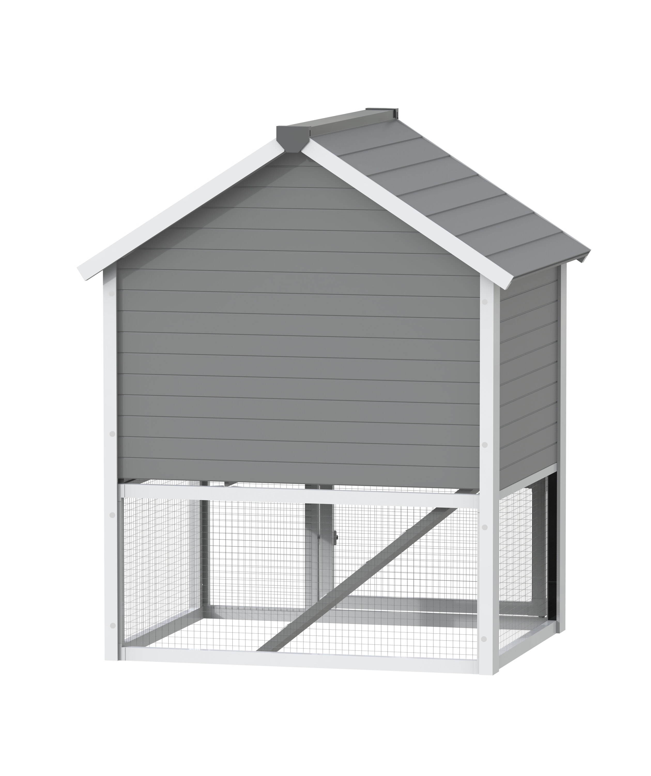 New Age Pet Gray Composite Rabbit Hutch ECORH205 at Lowes.com