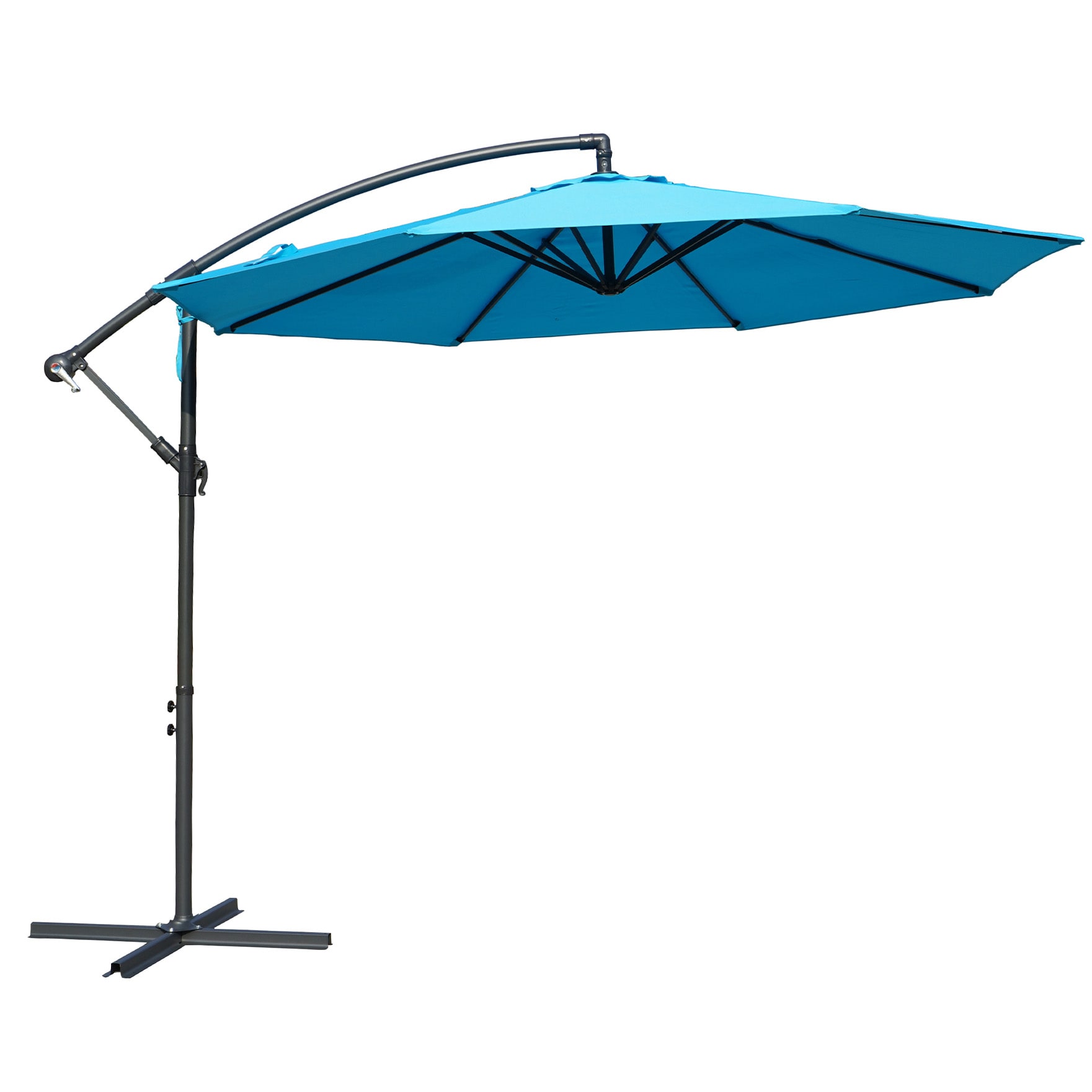 Kozyard KZBANA10BLU 10-ft Steel Blue Garden Patio Umbrella