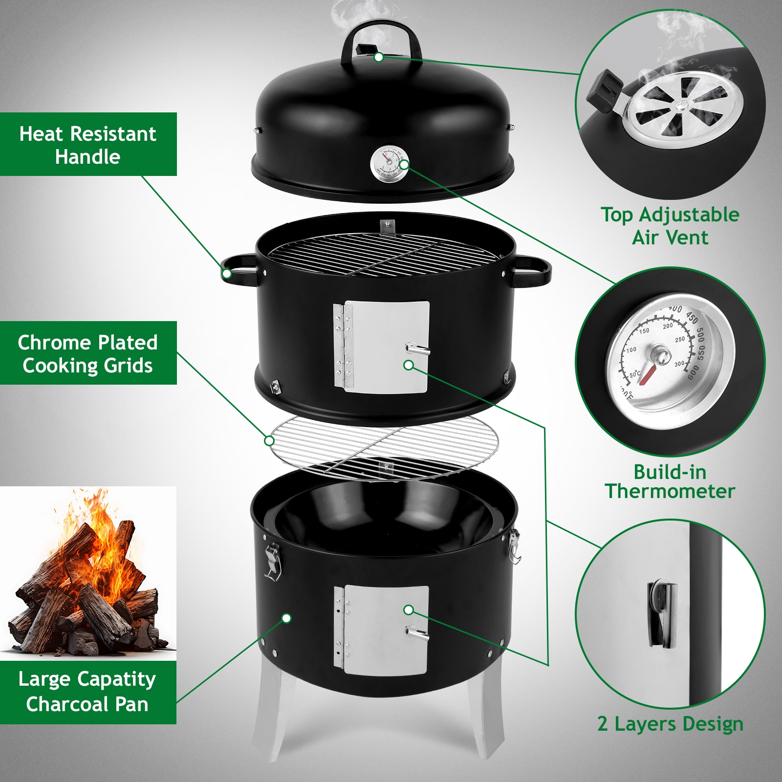 Winado LO1G57000848 Charcoal-Grills - View #5