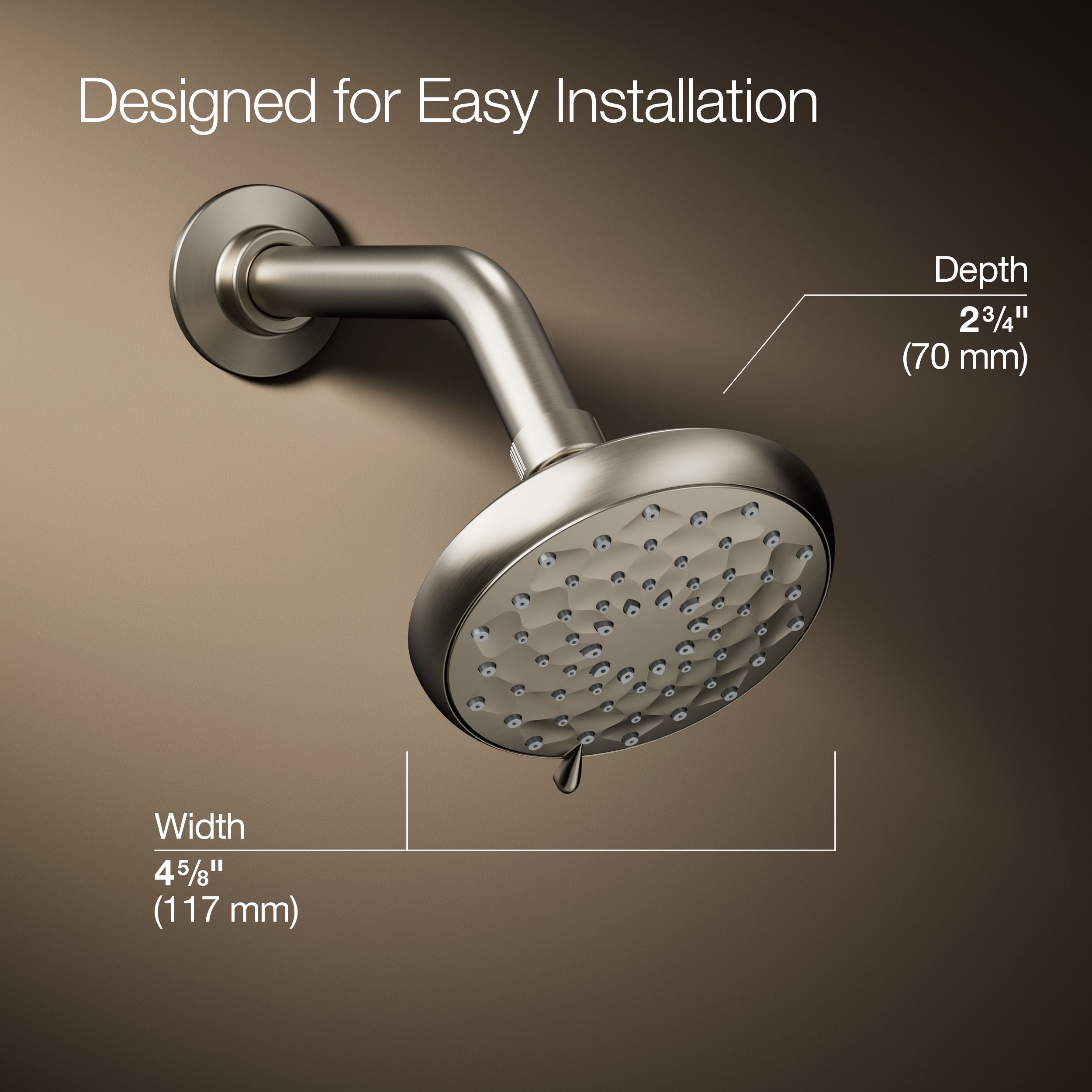 KOHLER K-72425-G-BN Fixed-Showerhead - View #3