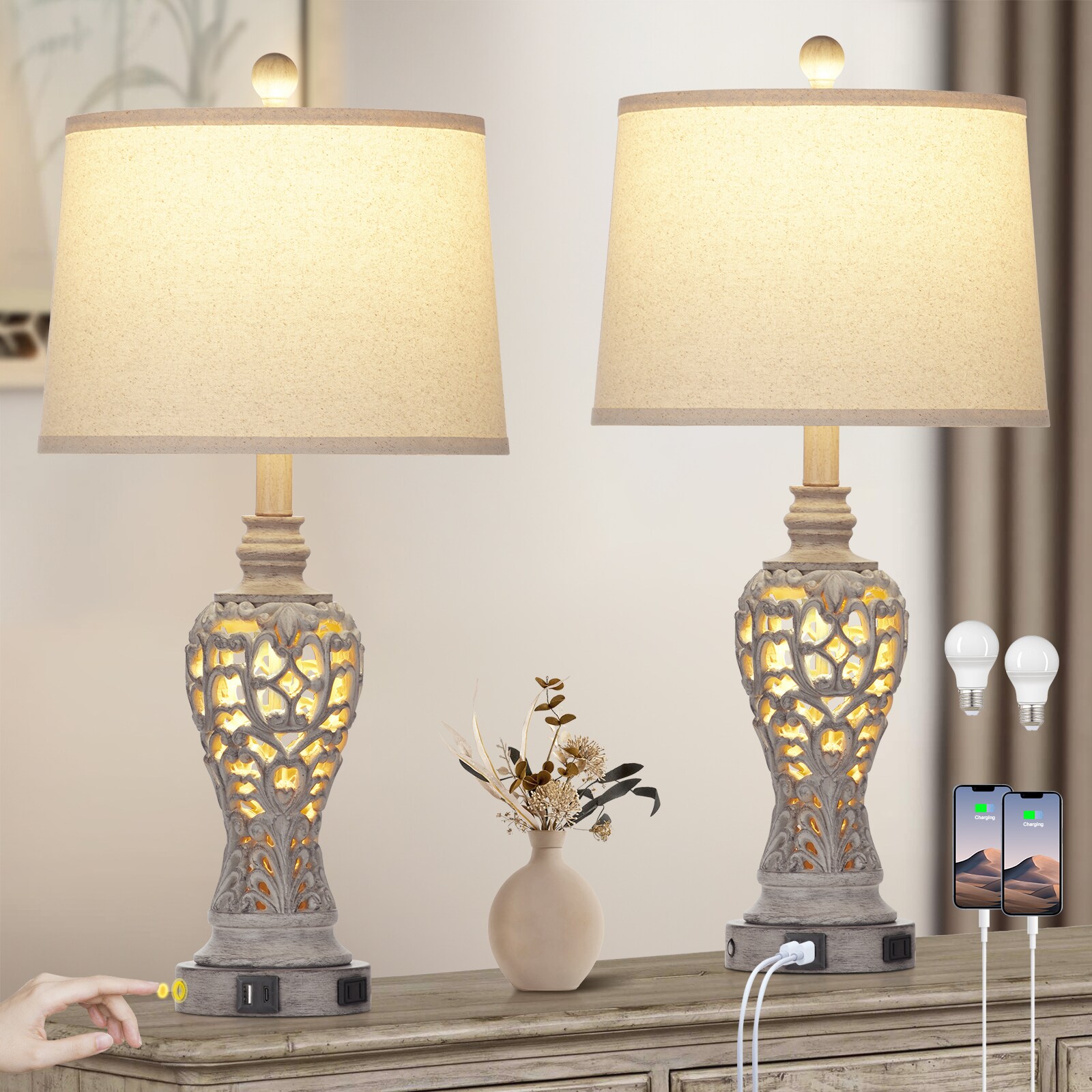 UrFurnishings TD-366 Table-Lamps - View #9