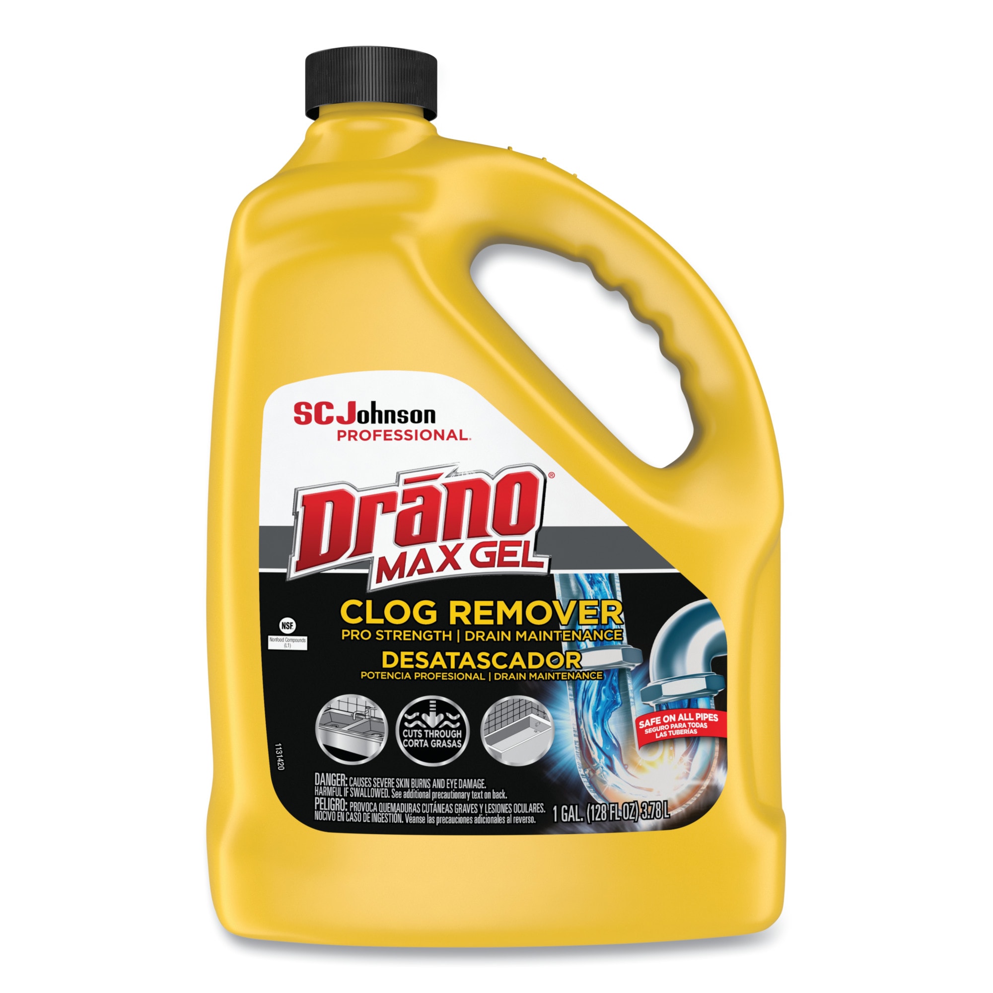  Drano Max Gel Drain Clog Remover and Cleaner for Shower or Sink  Drains, Unclogs and Removes Hair, Soap Scum and Blockages, 80 Oz : Health &  Household