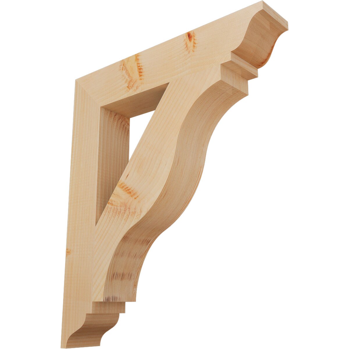 Ekena Millwork BKT04X22X26FST01SDF Funston traditional smooth 3-1/2-in x 22-in x 26-in Douglas fir Brown Wood Standard bracket